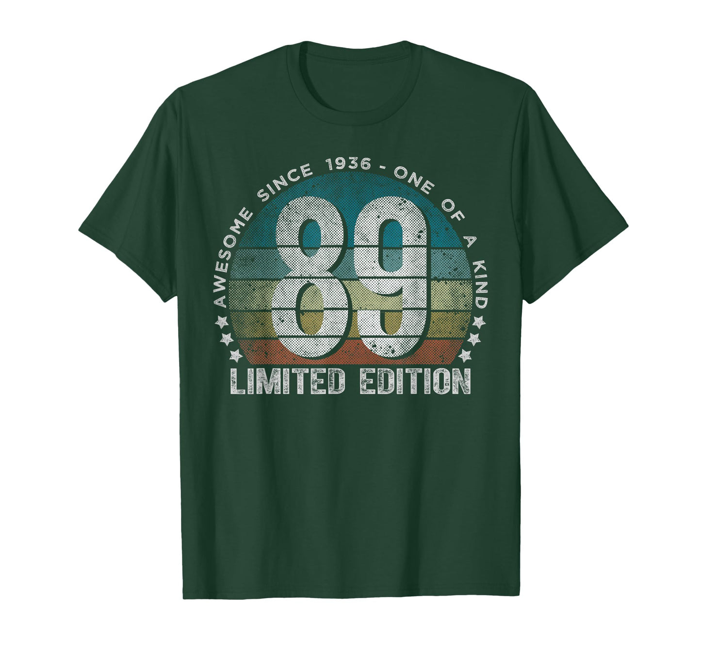 89 Year Old Gifts Vintage 1936 Limited Edition 89th Birthday T-Shirt
