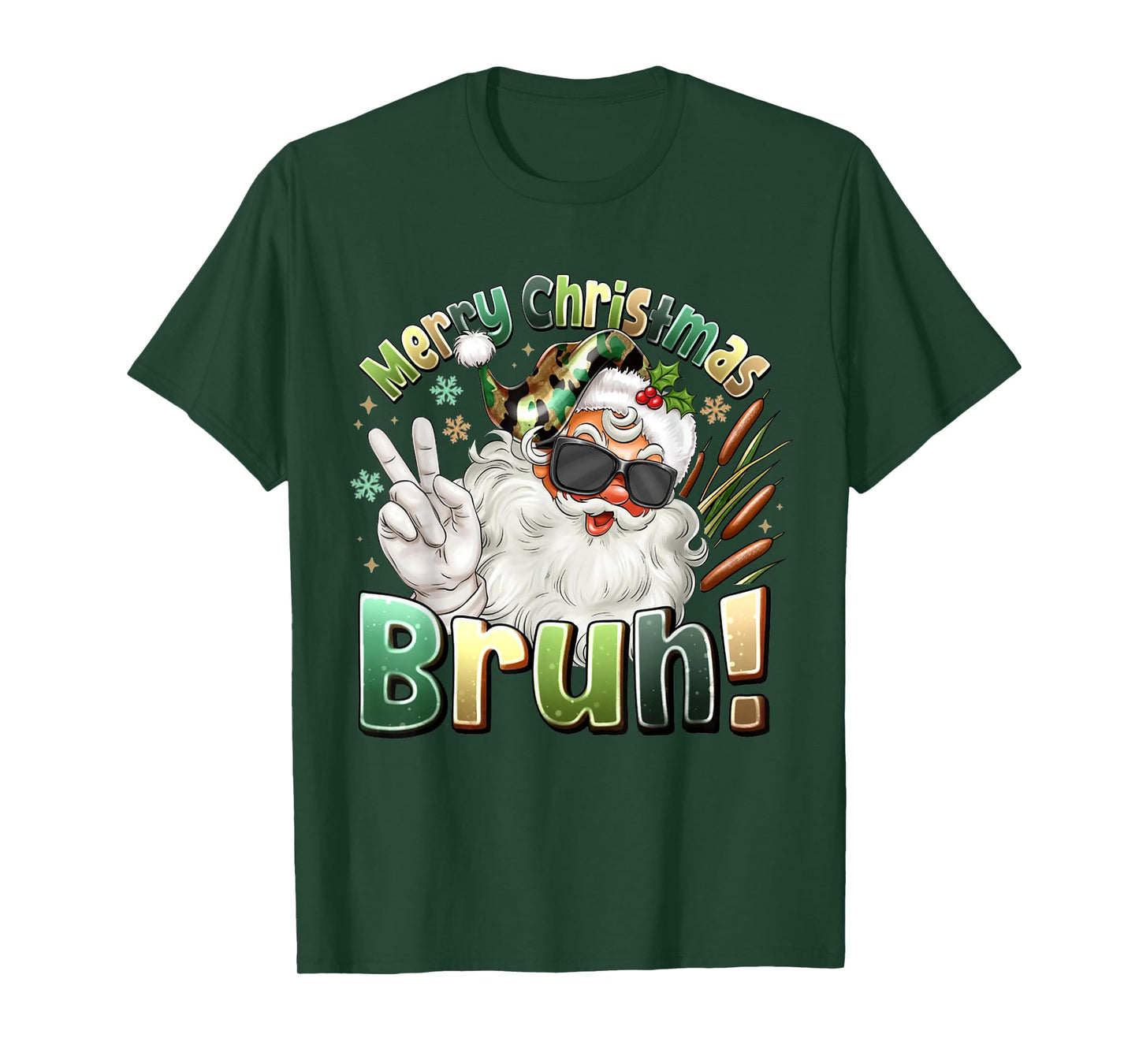 Merry Christmas Bruh Funny Santa Claus Meme T-Shirt