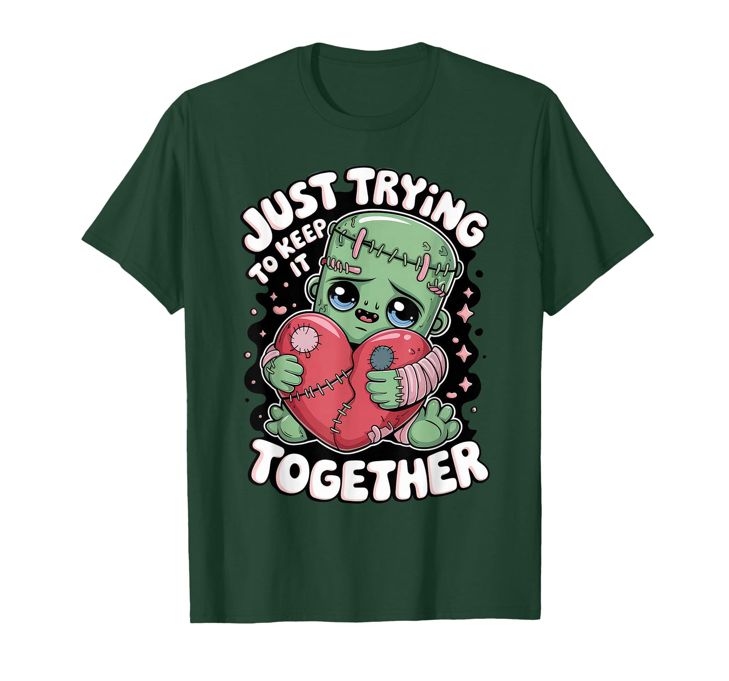 Just Trying to Keep It Together Shirt Halloween Frankenstein T-Shirt