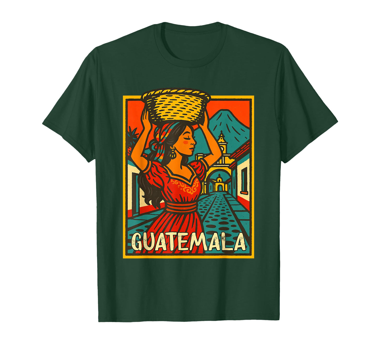 Guatemala Retro Comic Traveling Arco de Santa Catarina Trip T-Shirt