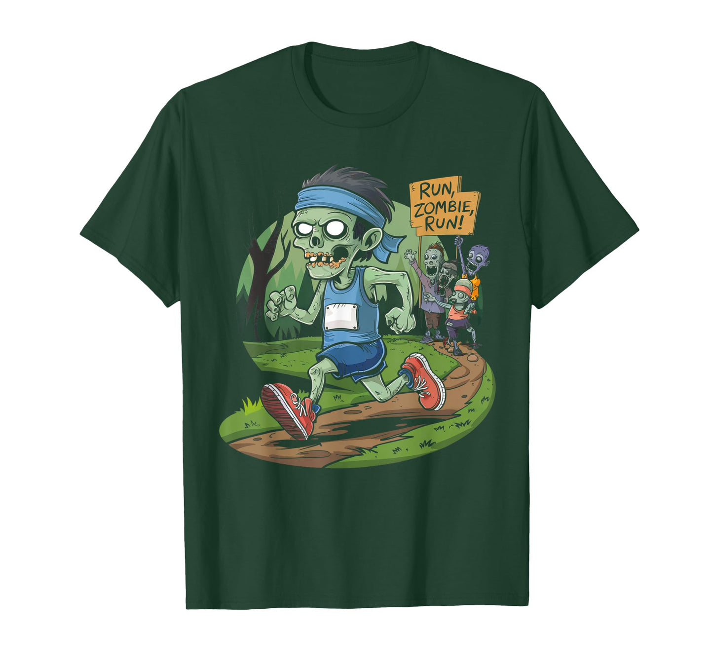 Halloween Running Shirt Funny Spooky Zombie Run Scary Runner T-Shirt