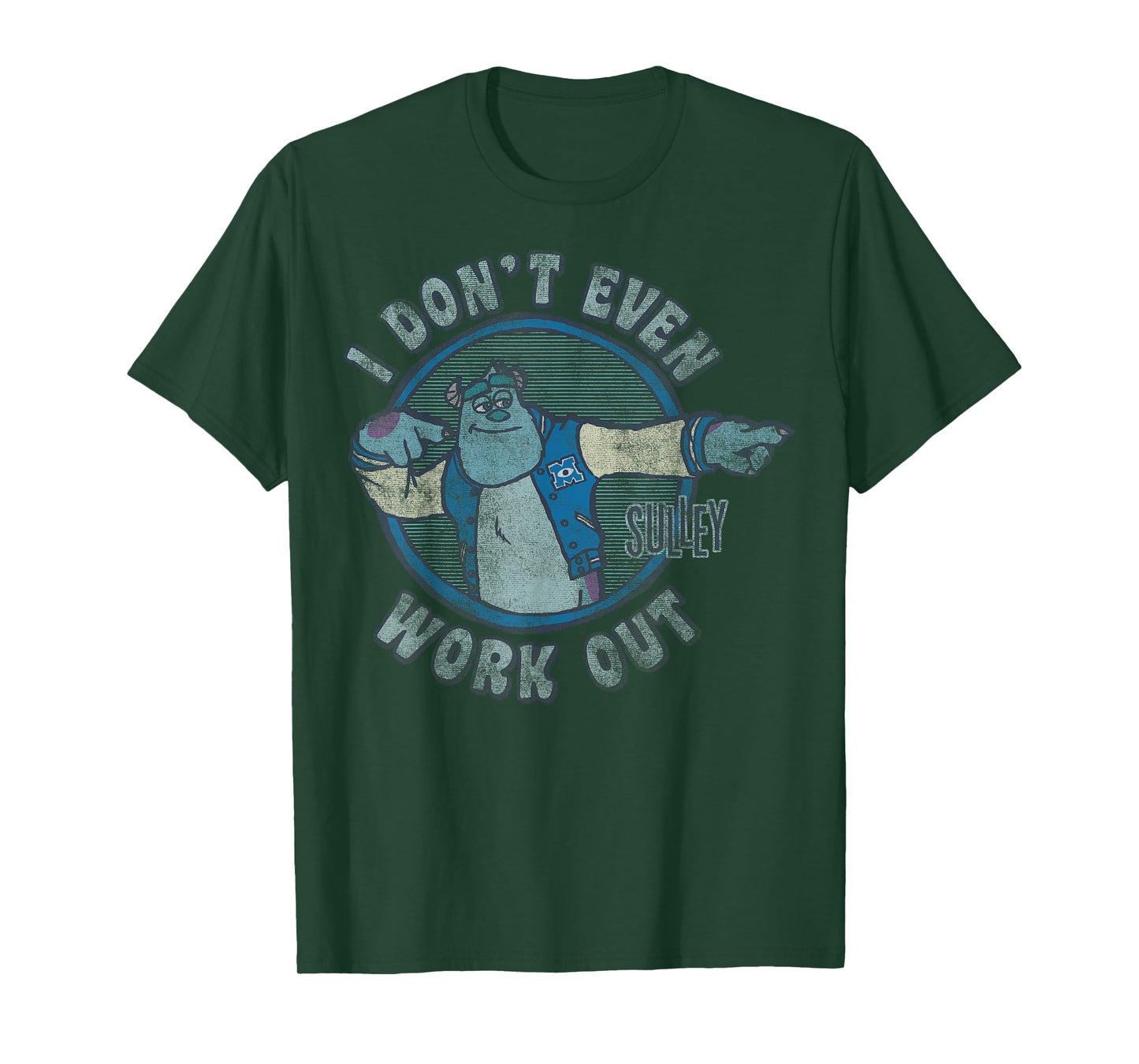 Disney Pixar Monsters Inc. Sulley Doesn't Even Workout T-Shirt