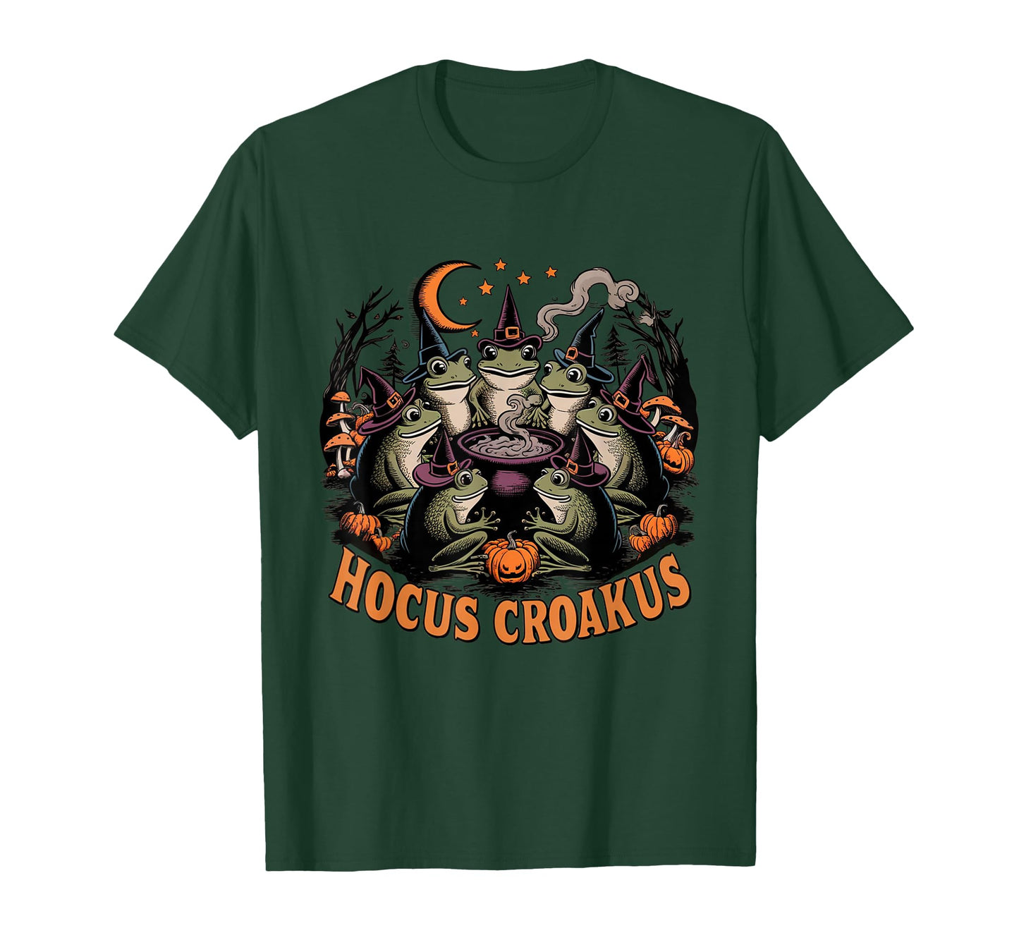 Hocus Croakus Frog Coven Funny Witch Halloween Spooky Animal T-Shirt