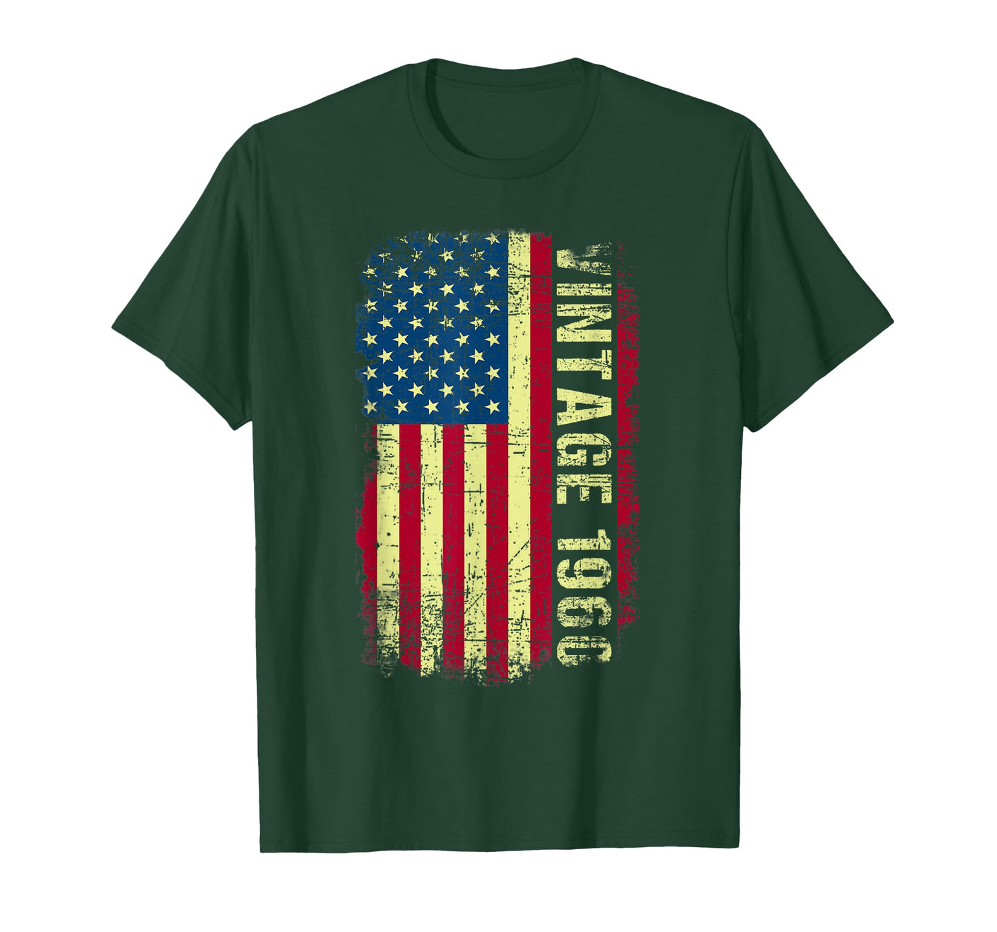 Vintage 1960 Made In 1960 American Flag 65th Birthday Gifts T-Shirt