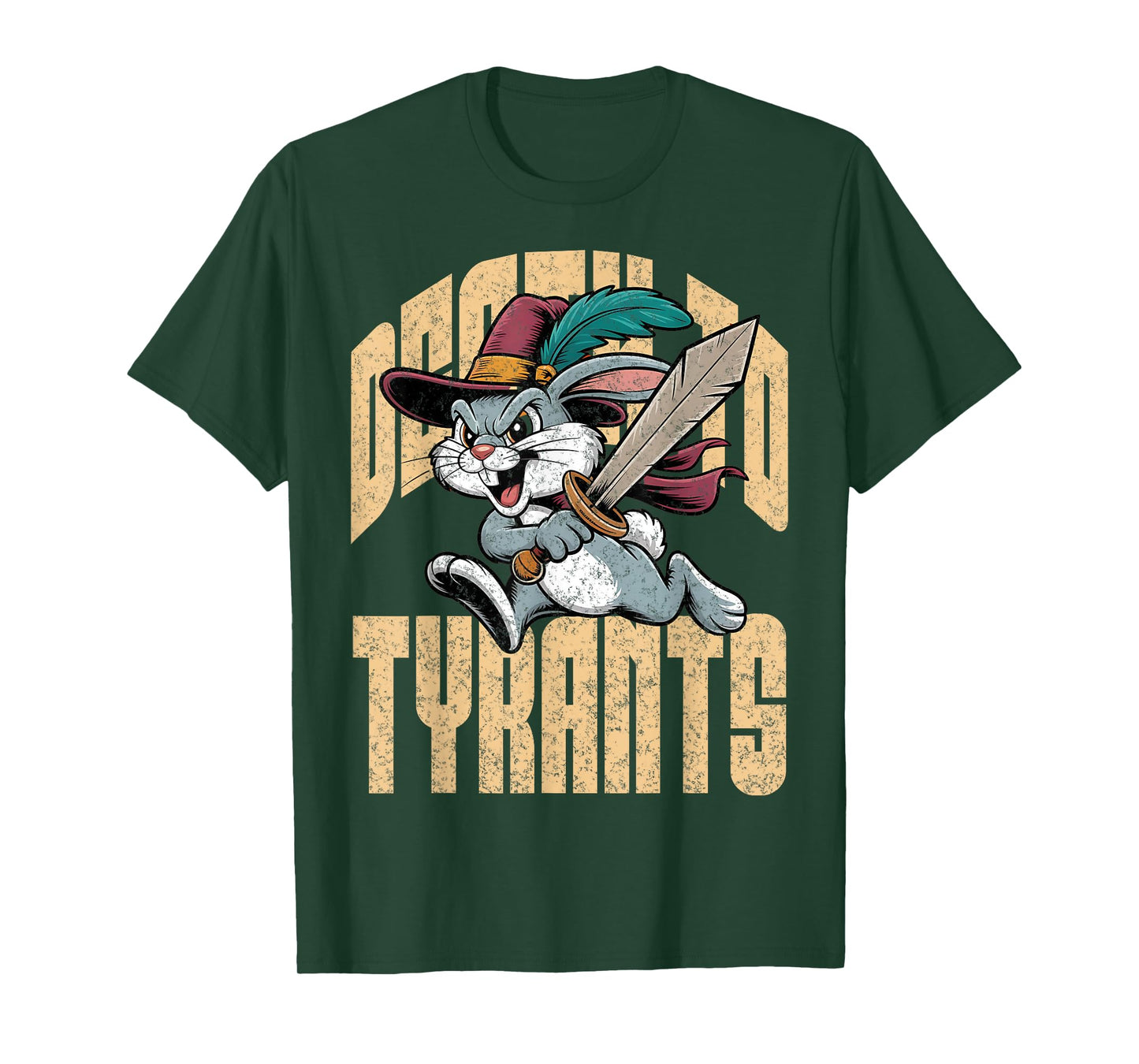 Death To Tyrants Retro Rabbit Meme Funny Vintage 90s T-Shirt