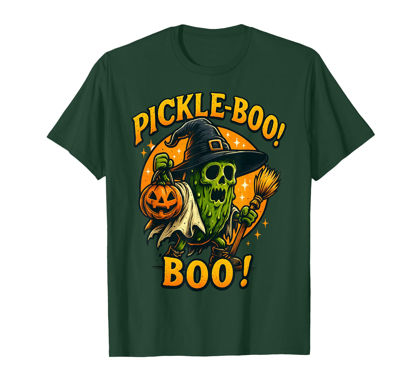 Pickle Boo Funny Halloween Costume Ghost Pickle Pickleball T-Shirt