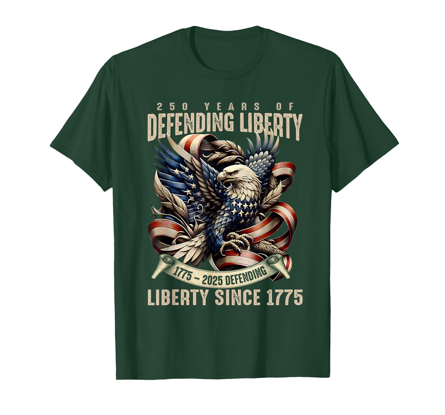 American Army 250th Anniversary Defending Liberty 1775 2025 T-Shirt