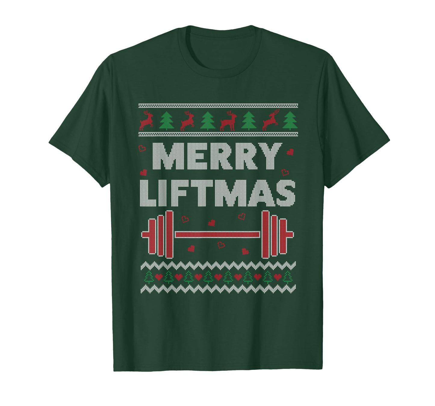 Merry Liftmas Ugly Christmas Gym Workout Funny Fitness T-Shirt