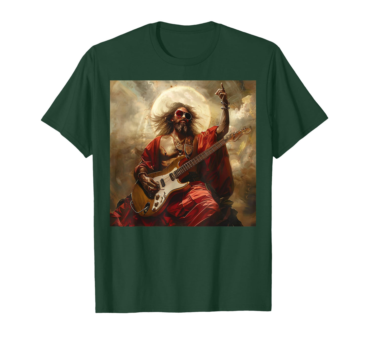 Heavy Metal Jesus Christ Guitar T-Shirt