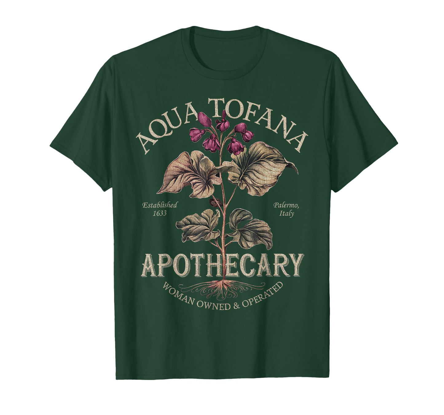 Aqua Tofana Funny Feminist Apothecary Vintage Design T-Shirt
