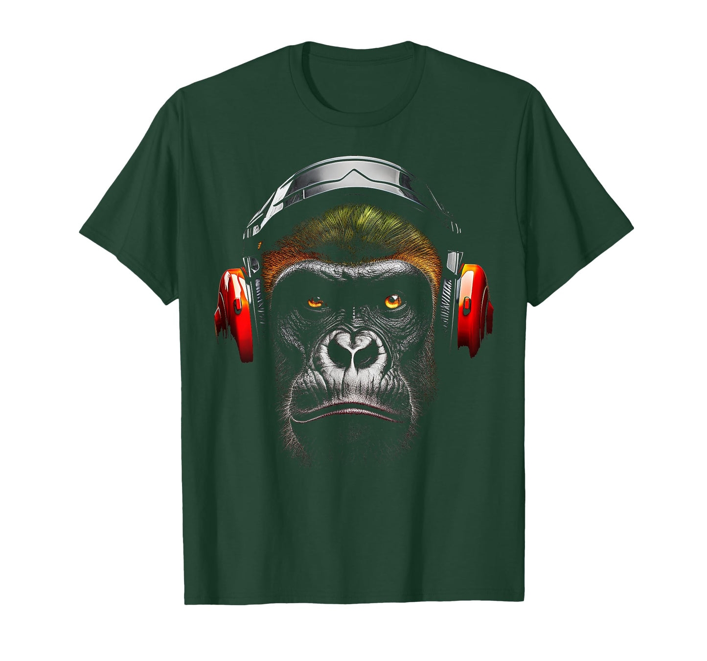 Gorilla Drawing Animal Headphones Artwork Gorilla T-Shirt