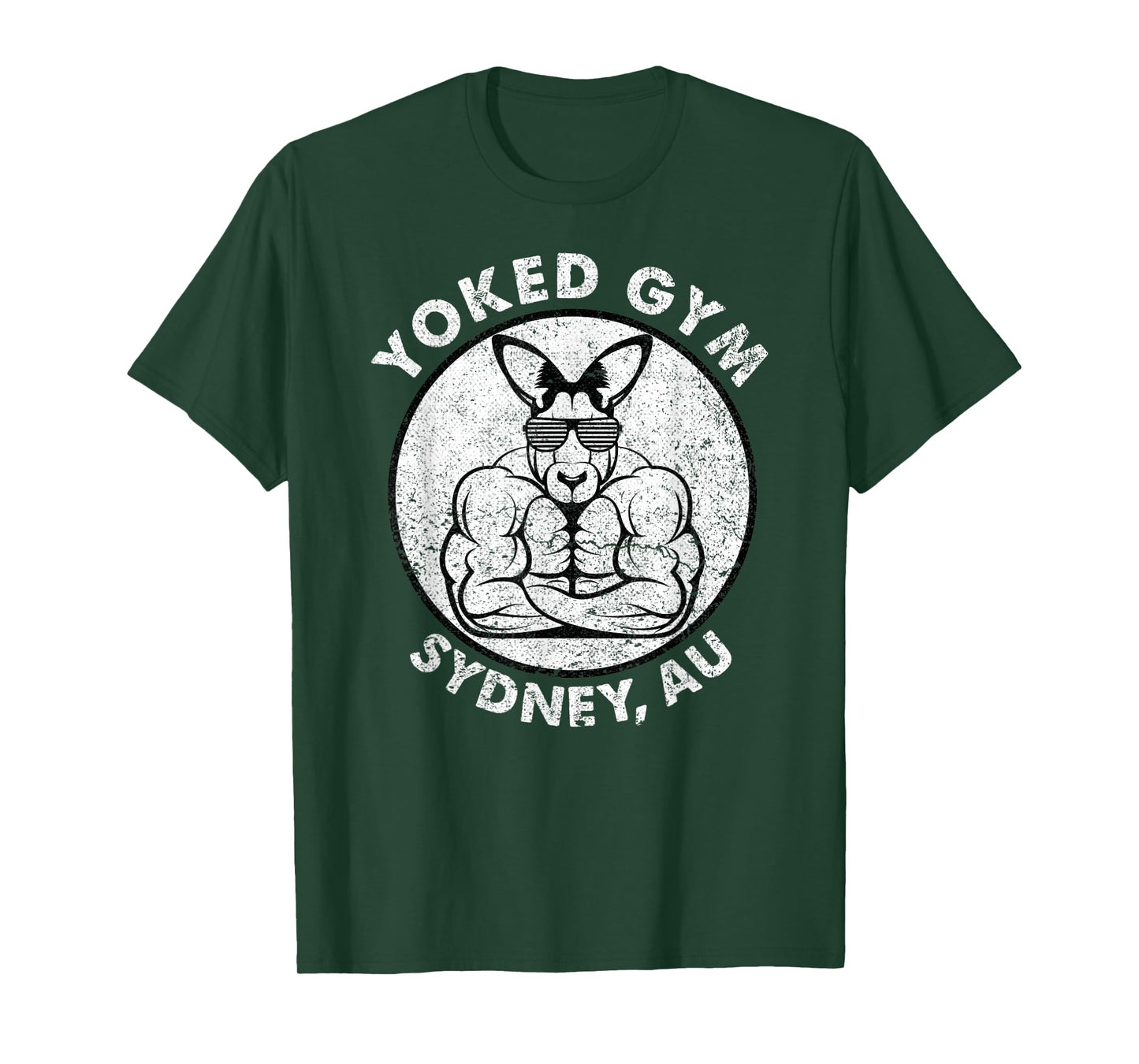 Weight Lift Yoked Gym Sydney Flex Muscle Kangaroo Men Women T-Shirt