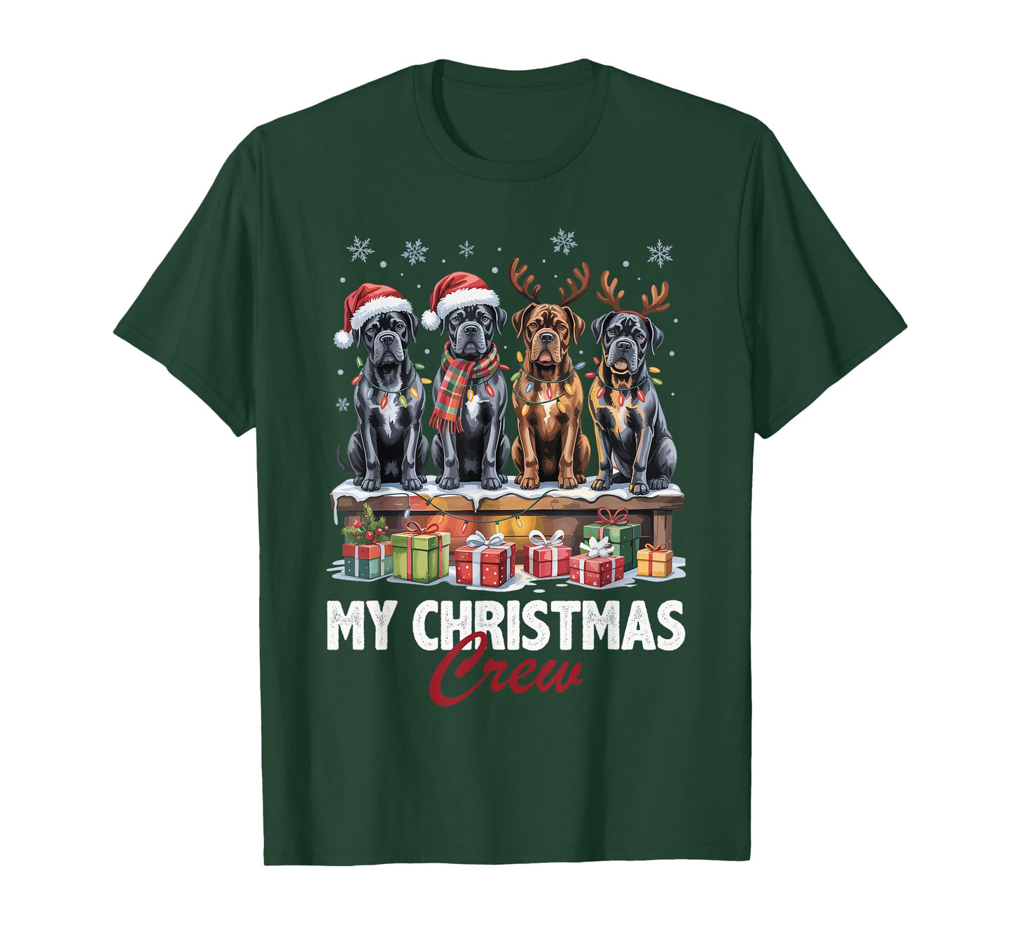 Cane Corso Christmas Crew Funny Dog Lovers Holiday Pajama T-Shirt