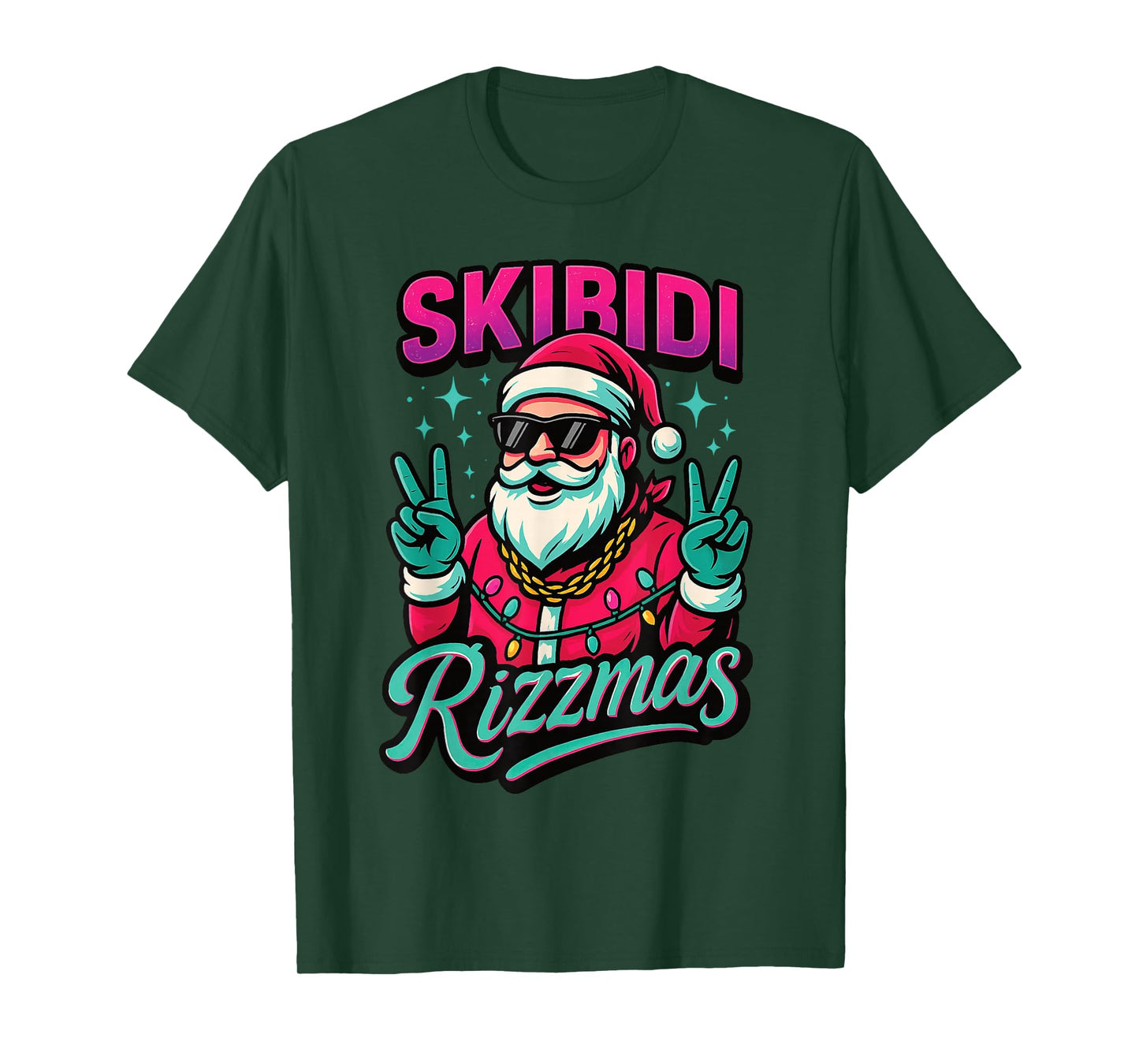 Skibidi Rizzmas Christmas Rizz Santa Claus Charisma Kid Cool T-Shirt