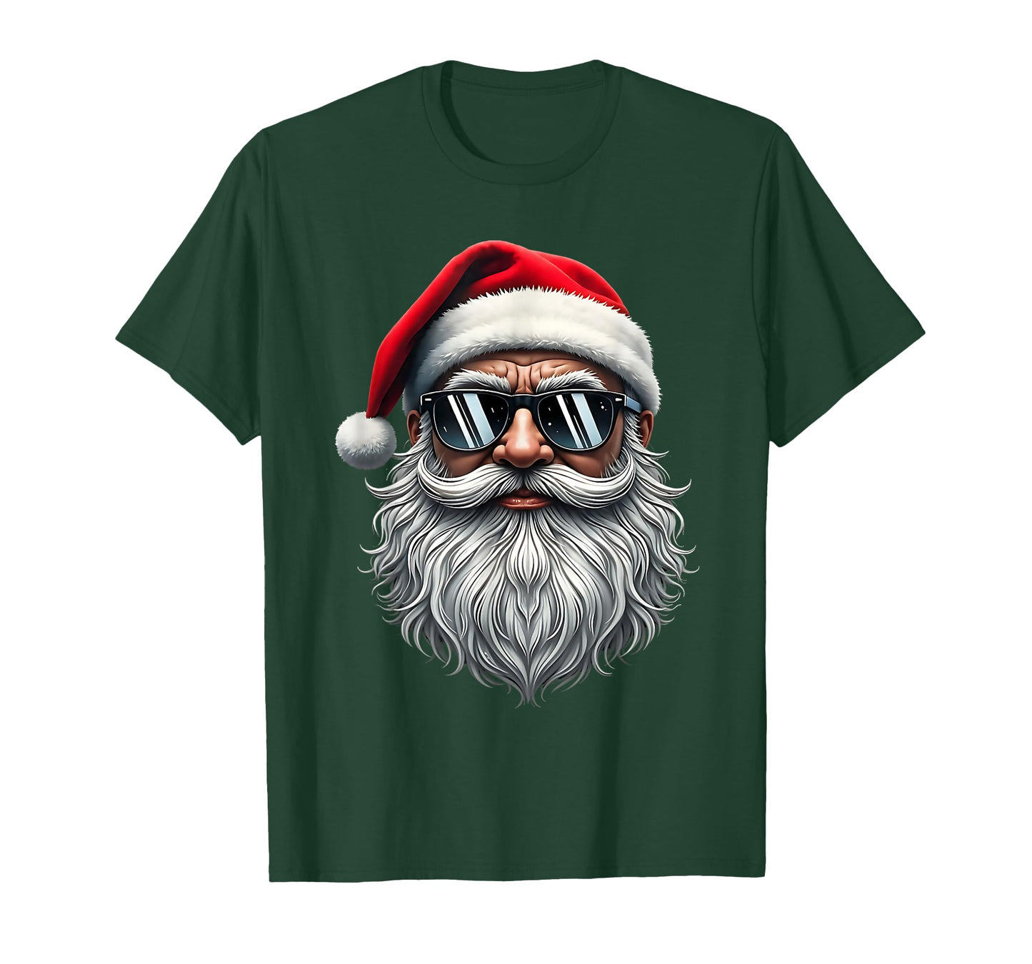 Santa Face Retro Sunglasses Christmas Xmas Men Women Kids T-Shirt