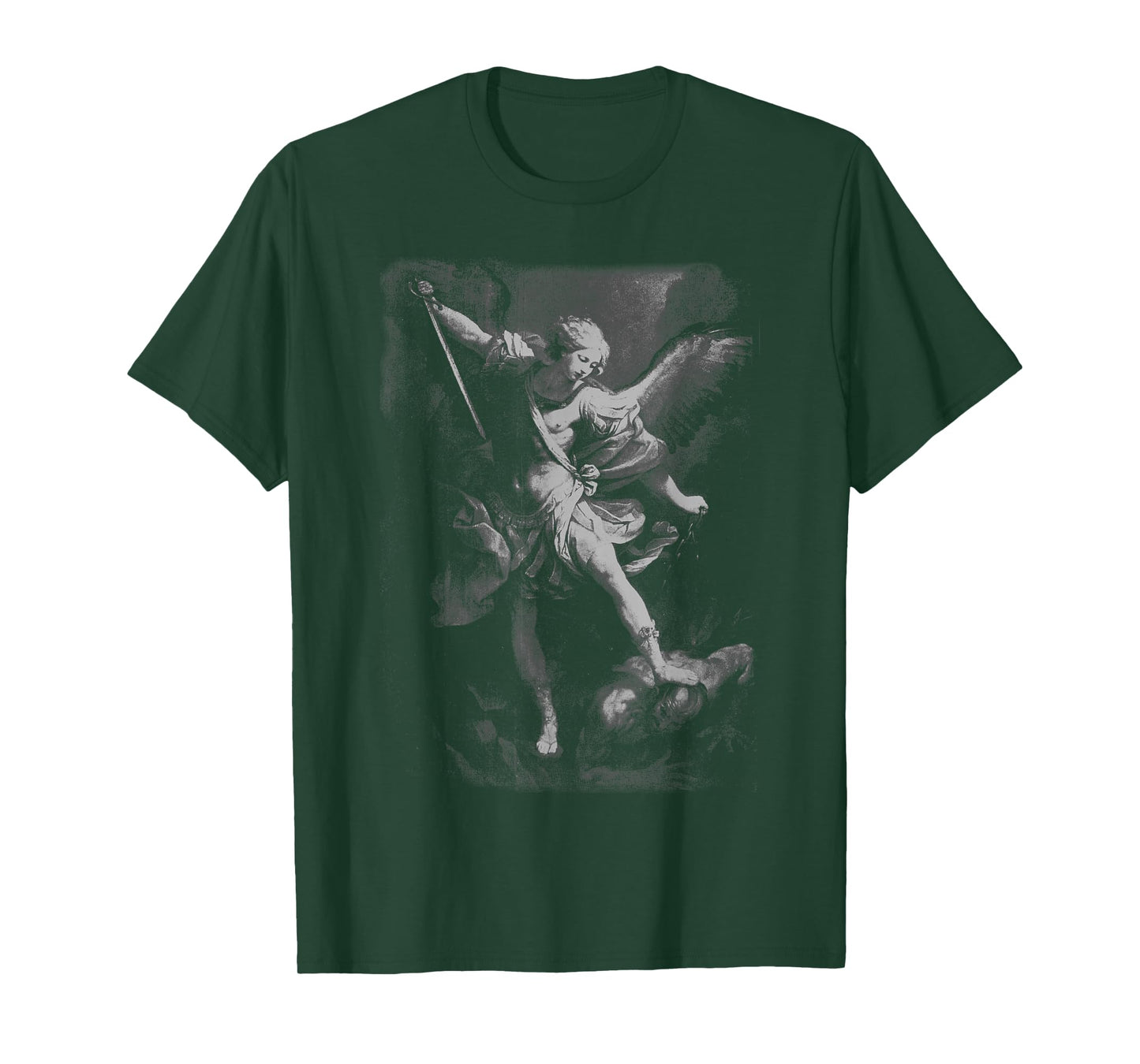 Saint Michael the Archangel Defeating Satan Christian T-Shirt