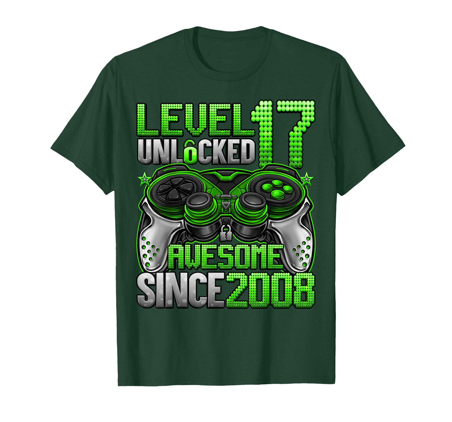 Level 17 Unlocked 17 Year Old Gifts Boys 17th Birthday Boy T-Shirt
