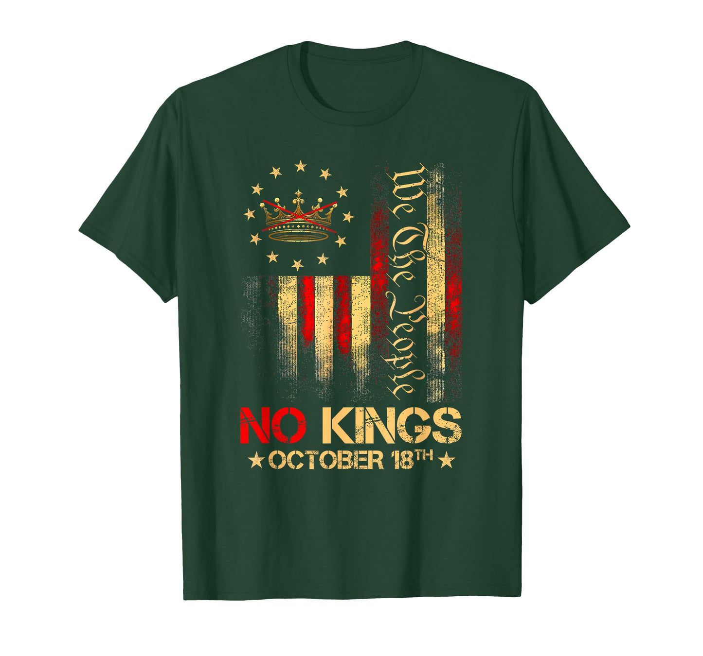 No Kings Shirt Vintage America Flag 1776 October 18 T-Shirt