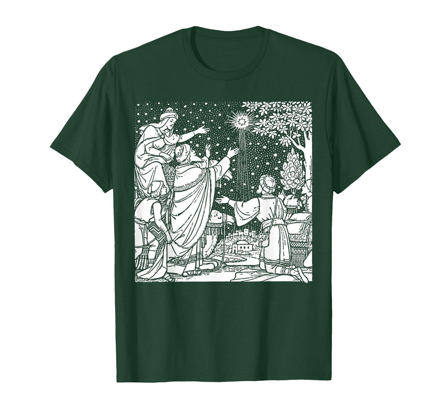 Star of Bethlehem Three Wise Men Christmas Nativity Catholic T-Shirt