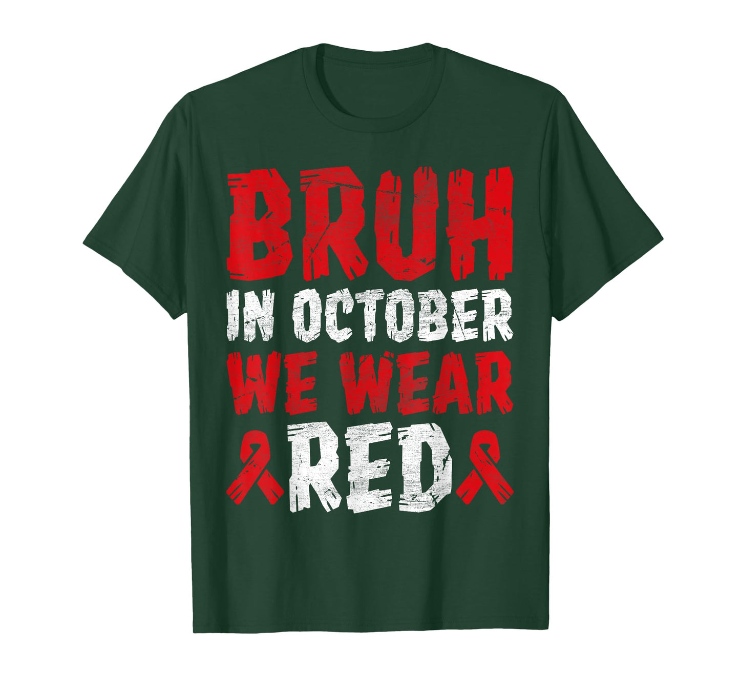 Red Ribbon Week Shirt for Kids Boys Bruh In October Wear Red T-Shirt