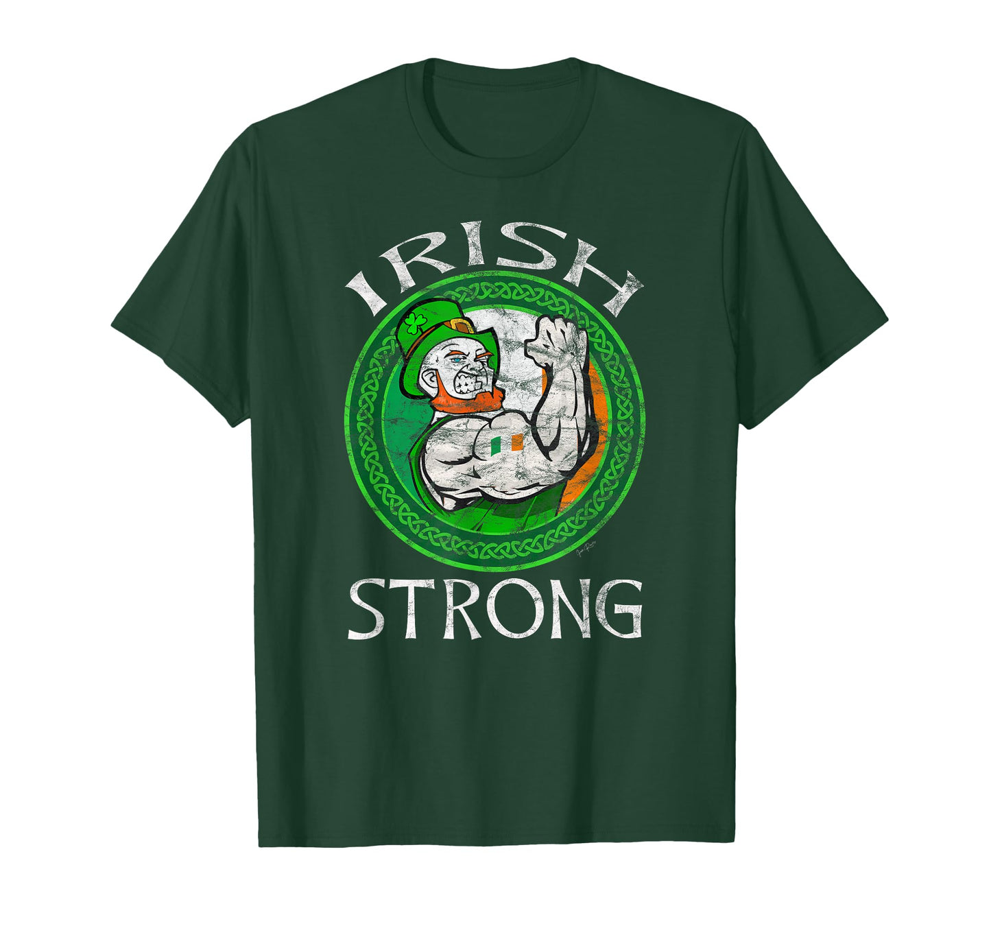 Strongman Powerlifting Irish funny Weightlifting Dad Gym T-Shirt