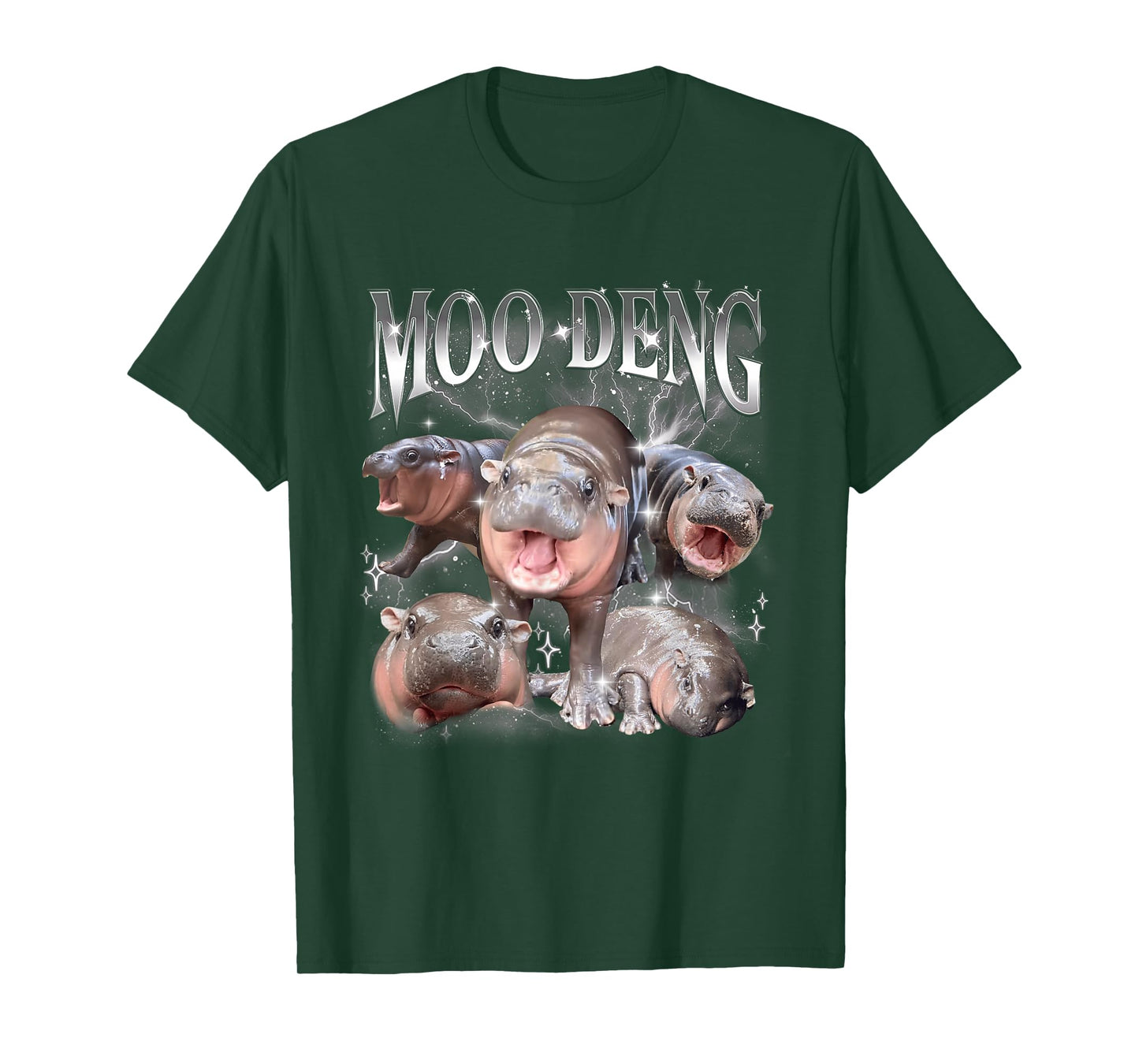 FUNNY VINTAGE MOO-DENG THE FAMOUS BABY PIGMY HIPPO MOODENG T-Shirt