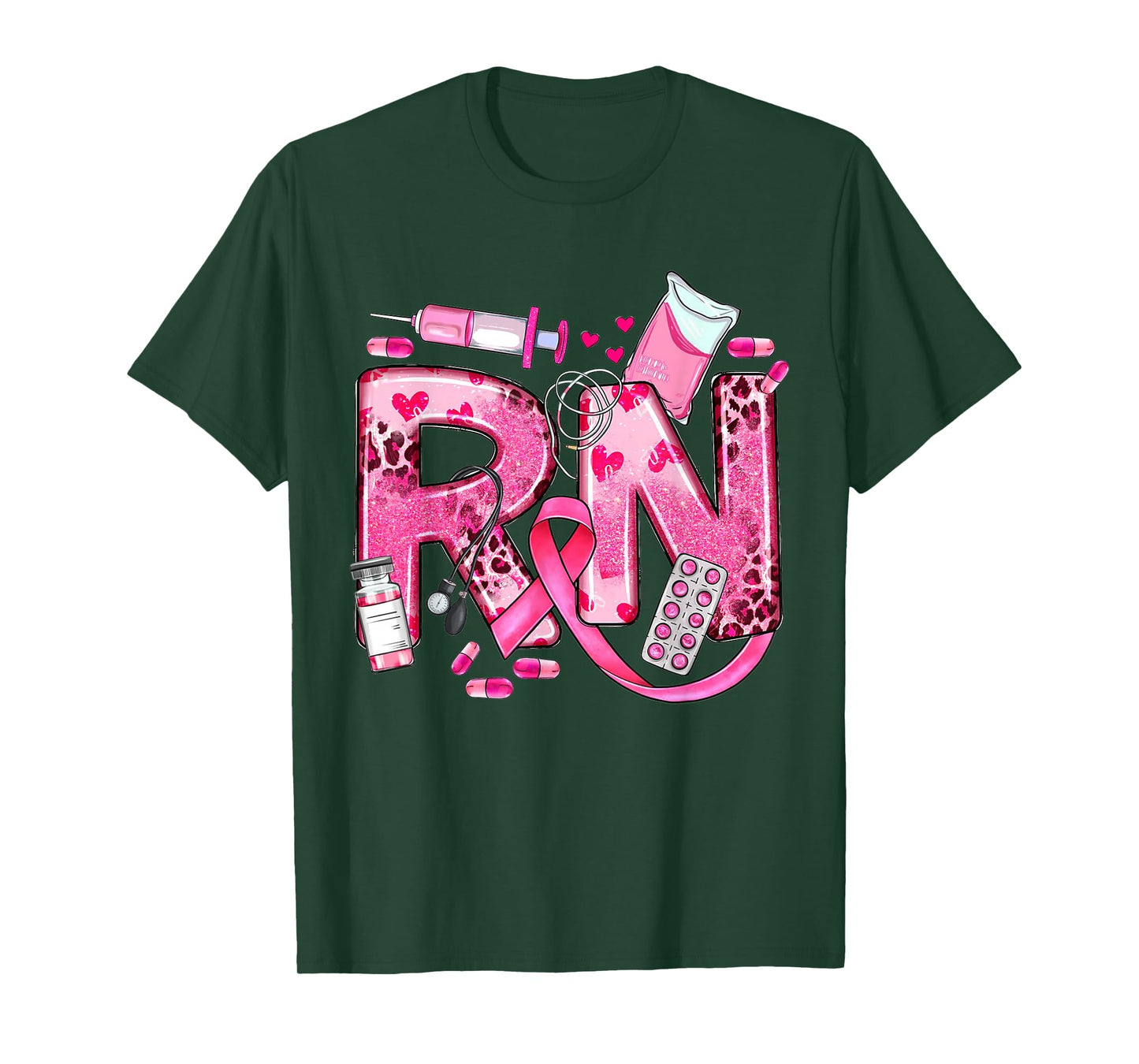 Nurse Breast Cancer Awareness Pink Ribbon Nursing RN Life T-Shirt