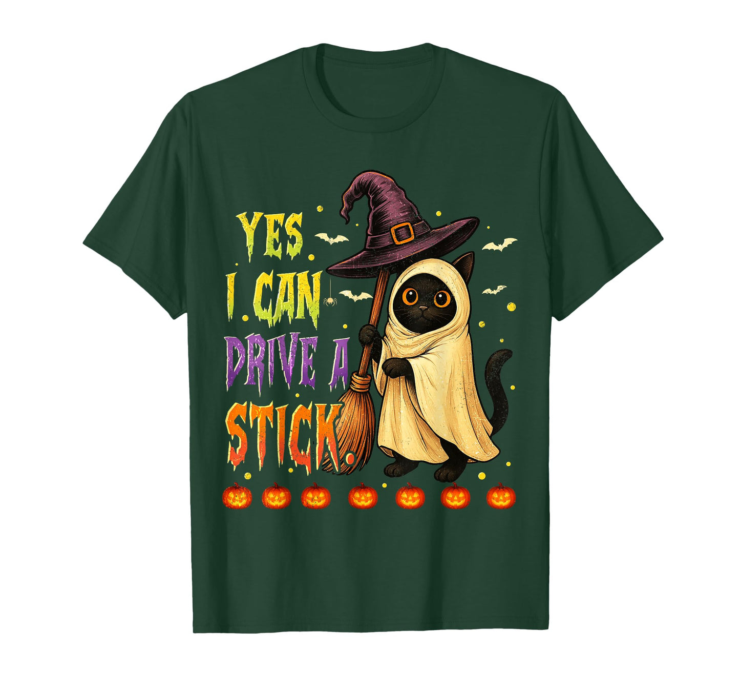 Yes I Can Drive A Stick Funny Halloween T-Shirt