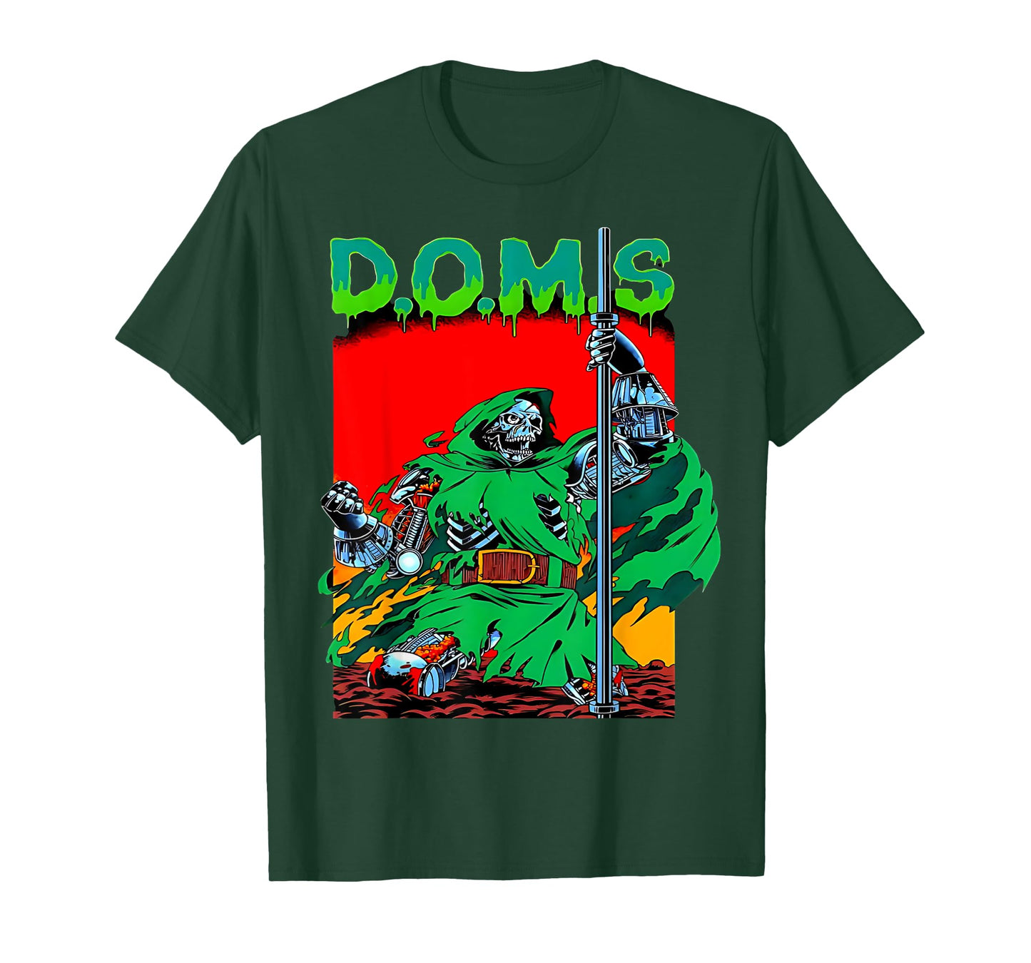 DOMS Funny Muscle Gym Weightlifting Bodybuilding Fitness T-Shirt