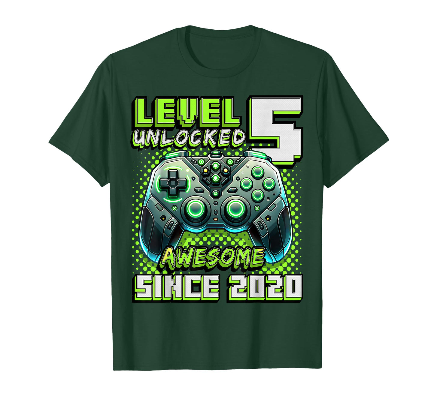 5th Birthday Boy Level 5 Gamer 5 Year Video Game Party T-Shirt
