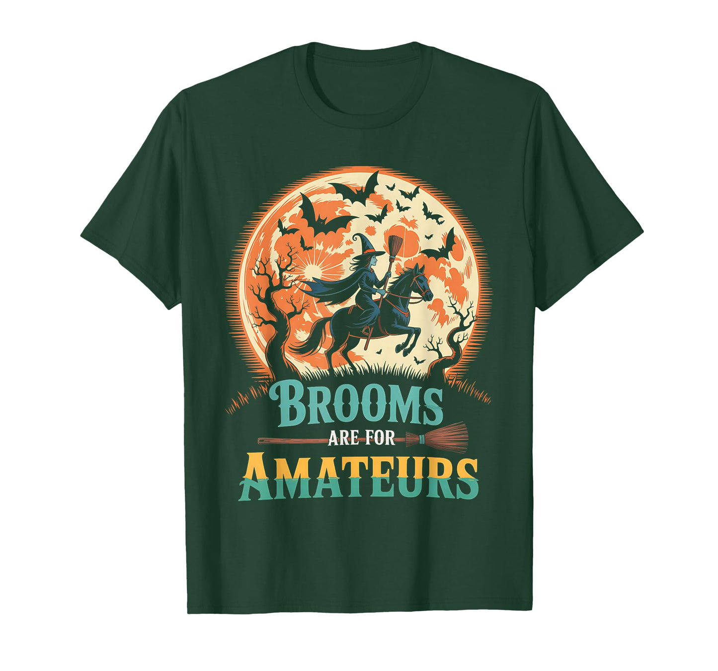 Halloween Brooms are for Amateurs Riding Horse T-Shirt