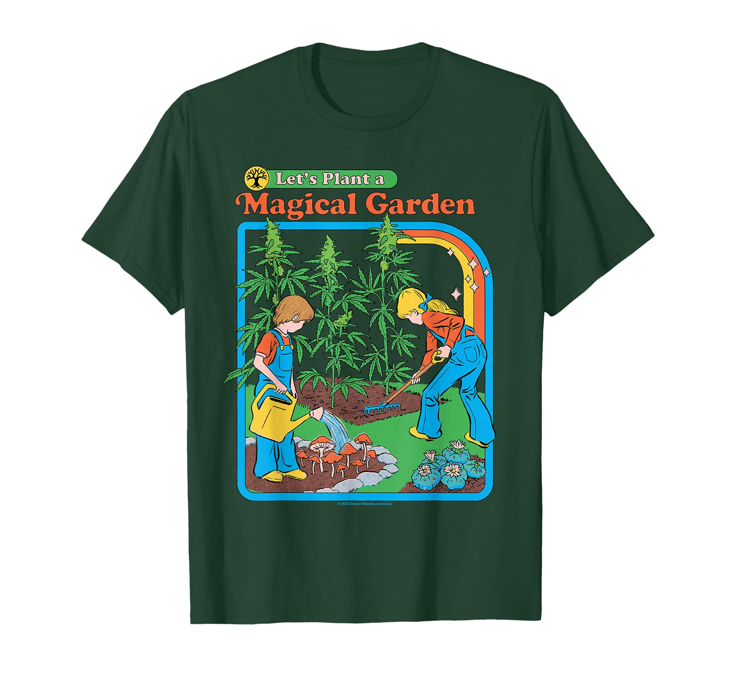 Magical Garden 420 Sarcastic Retro Vintage Funny Adult Humor T-Shirt