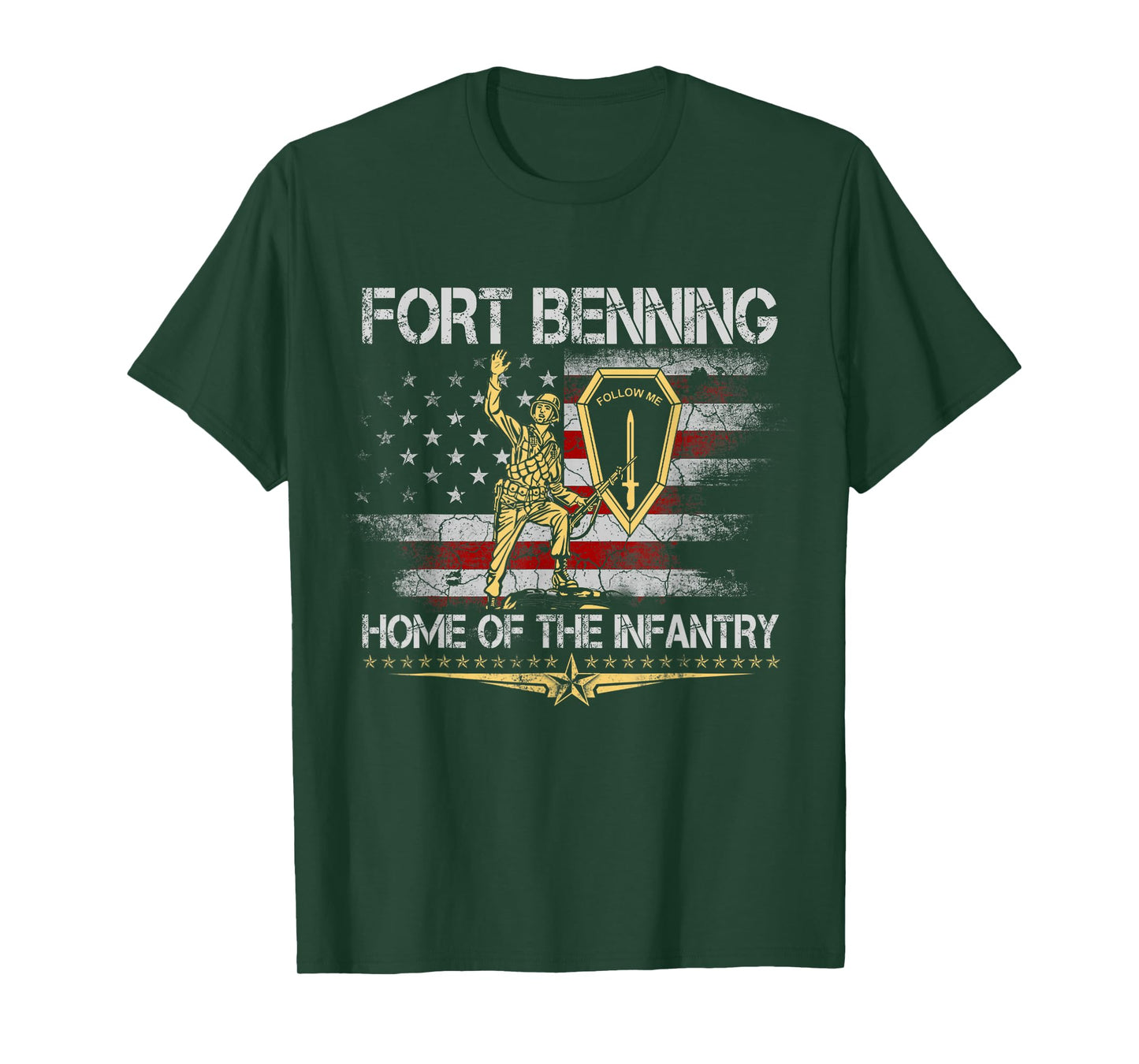 Fort Benning home of The Infantry School Veteran Patriotic T-Shirt