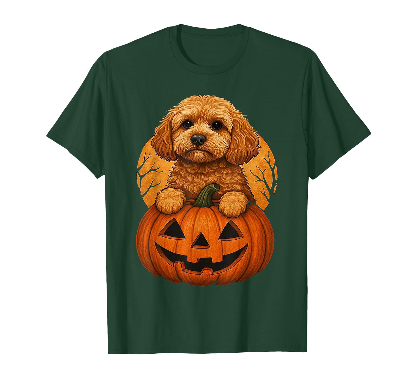 Cavapoo Pumpkin Halloween Costume Toddler Kids Men Women T-Shirt