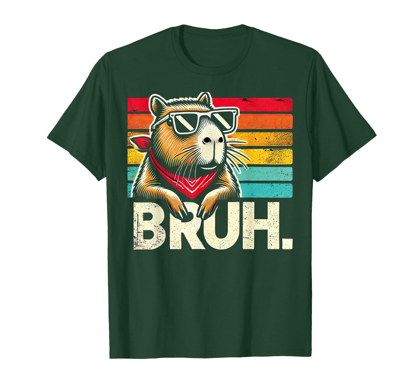 Gaming Capybara Bruh Retro Vintage Funny BRUH Kids Boys Girl T-Shirt