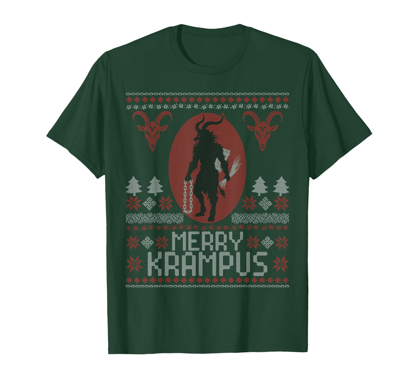 Merry Krampus Horror Creepy Evil Funny Ugly Christmas T-Shirt