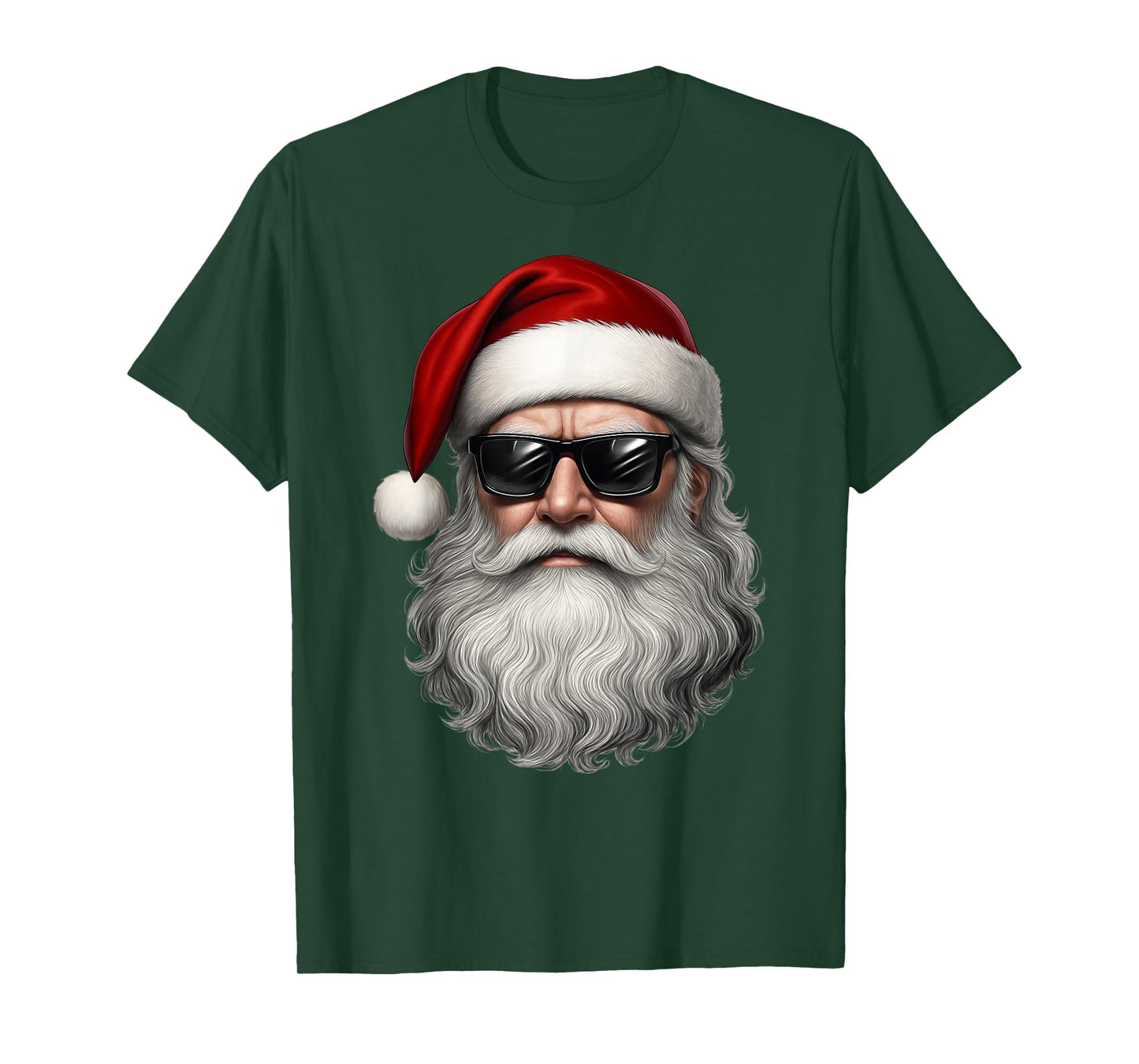 Santa Face Retro Sunglasses Funny Christmas Pajama Mens Boys T-Shirt
