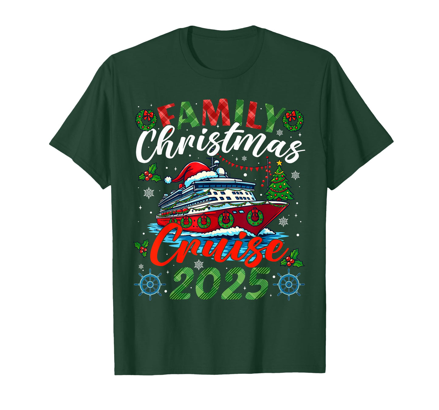Family Christmas Cruise 2025 Xmas Matching Men Women Kids T-Shirt