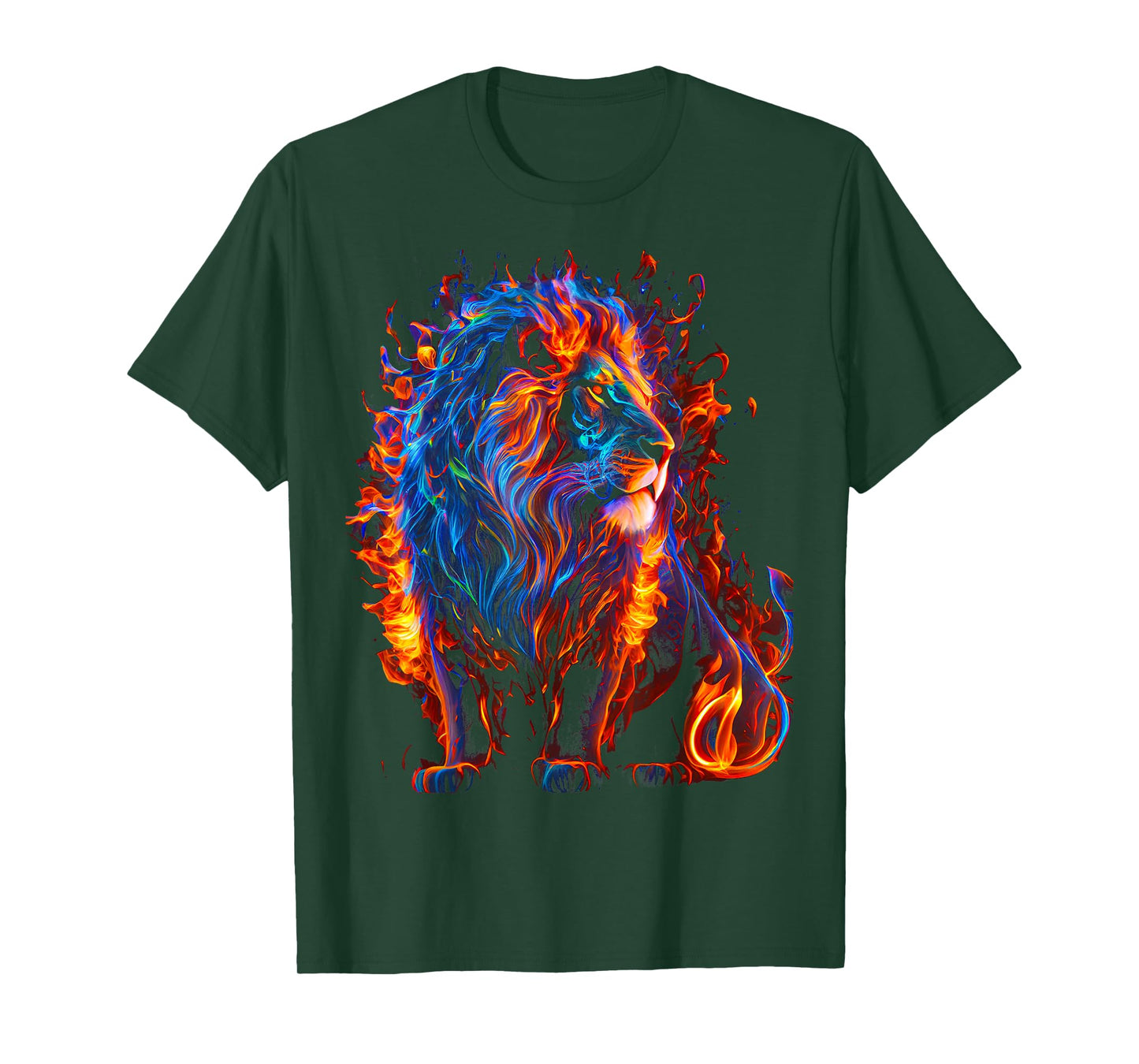 Fire of God, lion Animal roaring lion workout positive T-Shirt
