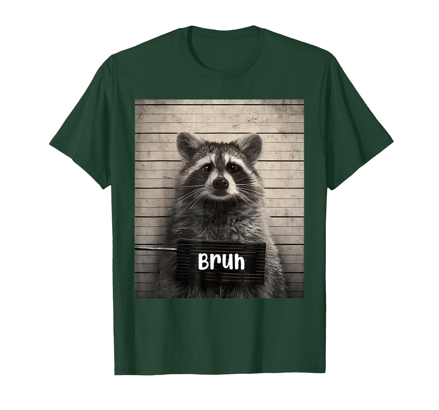 Bruh Streetwear For Teens Unisex-Adults Raccoon Meme T-Shirt - Black, Small, Short Sleeve, Cotton 65%, Polyester 35%, Novelty T-Shirt