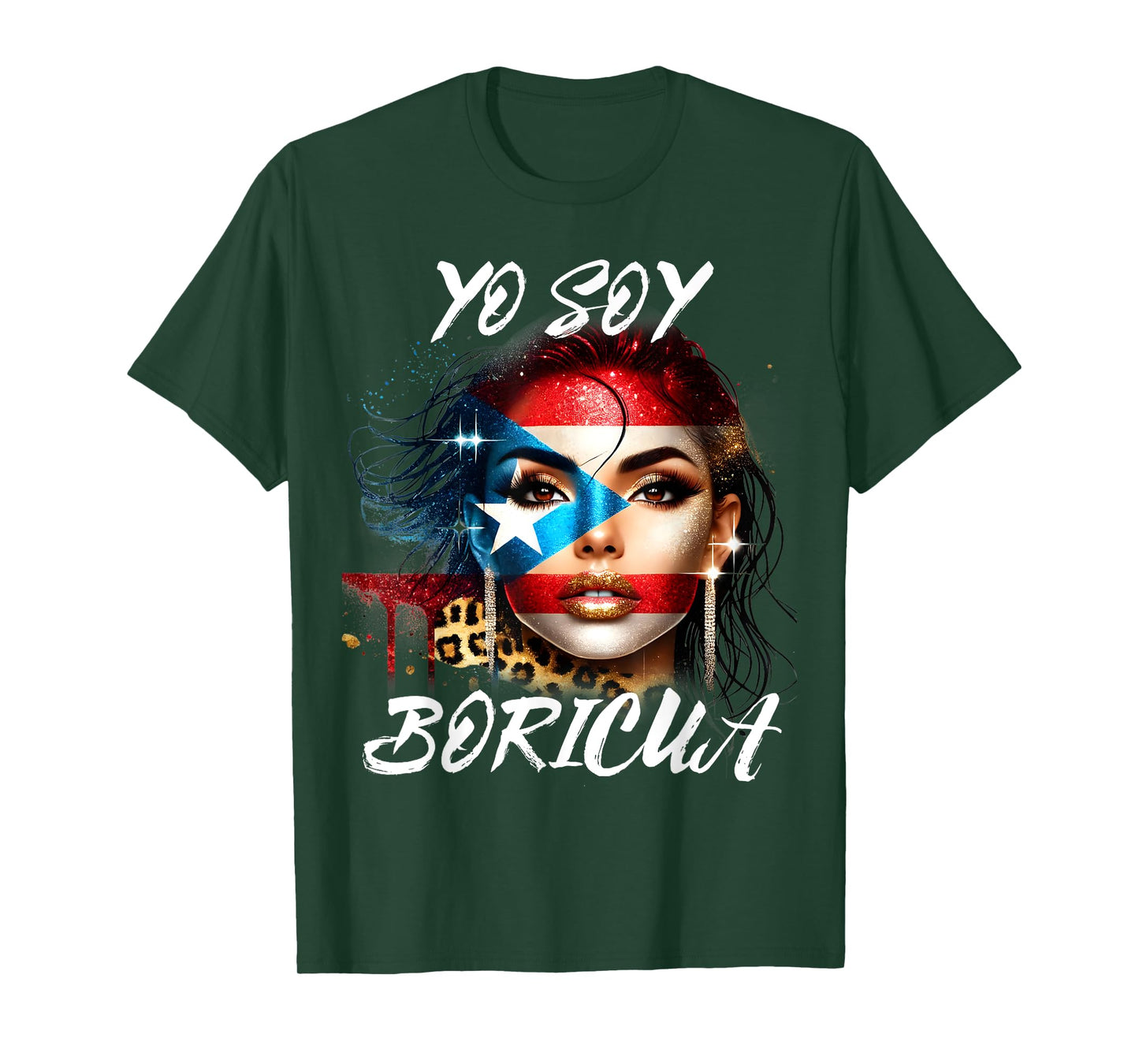 Puerto Rican Women Yo Soy Boricua Puerto Rico Flag Hispanic T-Shirt