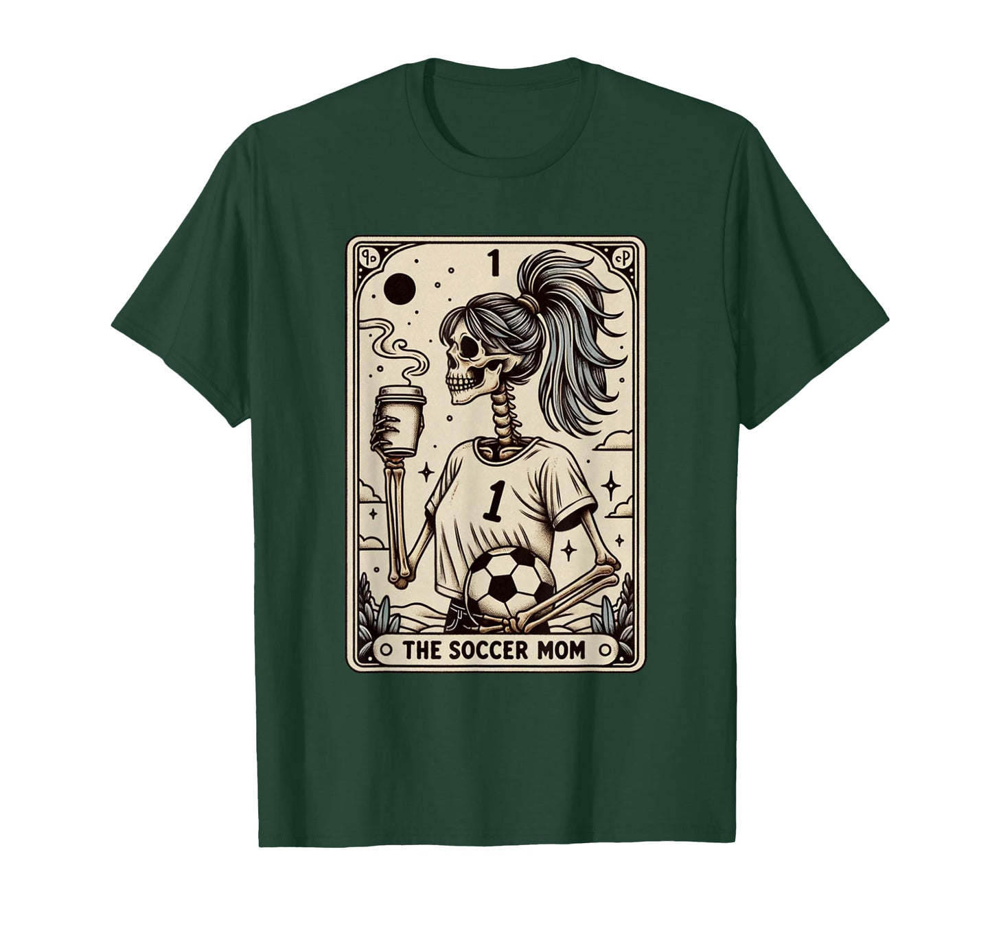 Soccer Mom Tarot Card, Vintage Halloween Soccer Mama T-Shirt