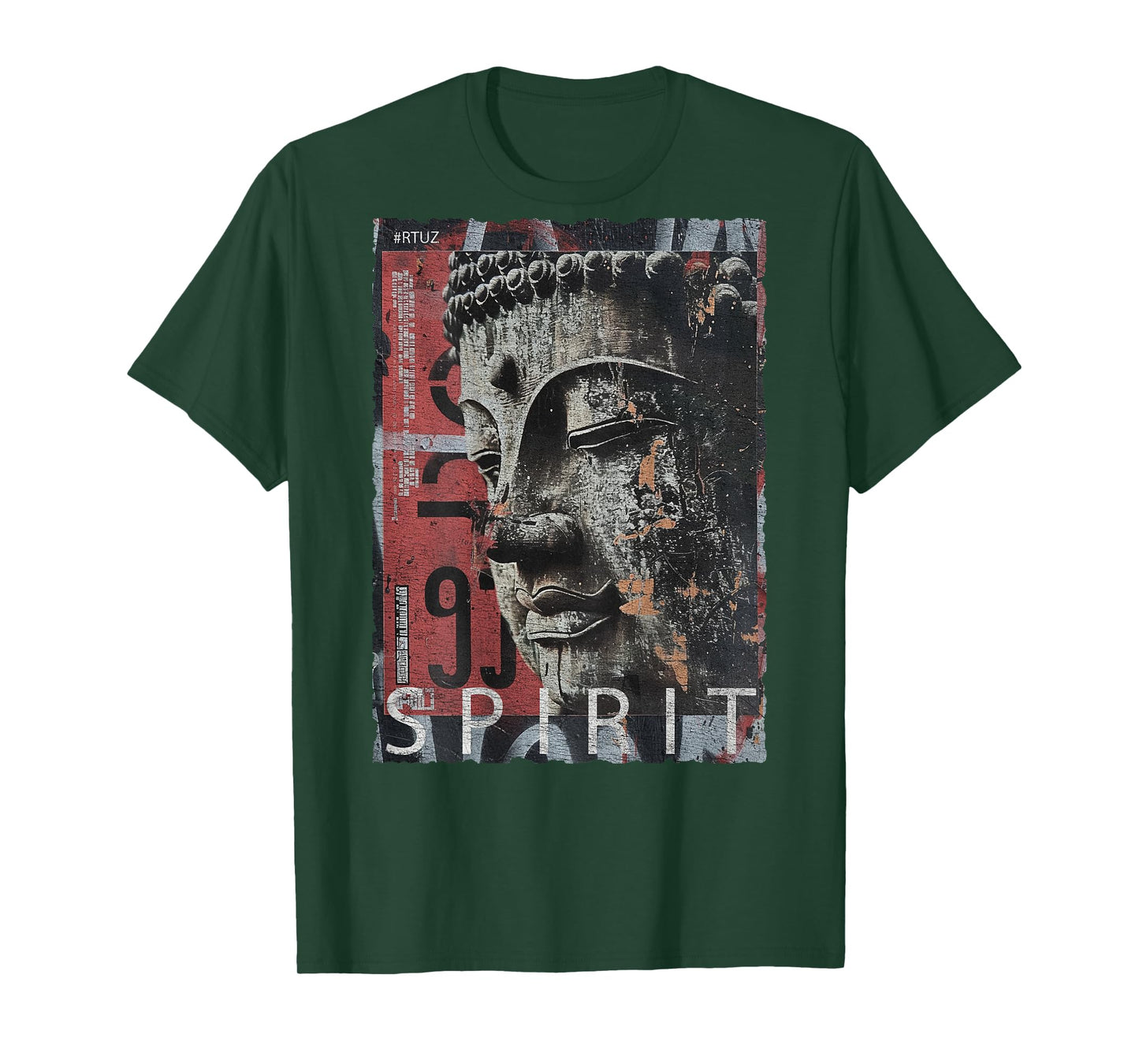 Hip Hop Retro Vintage Edgy Y2K Back Print Streetwear Buddha T-Shirt