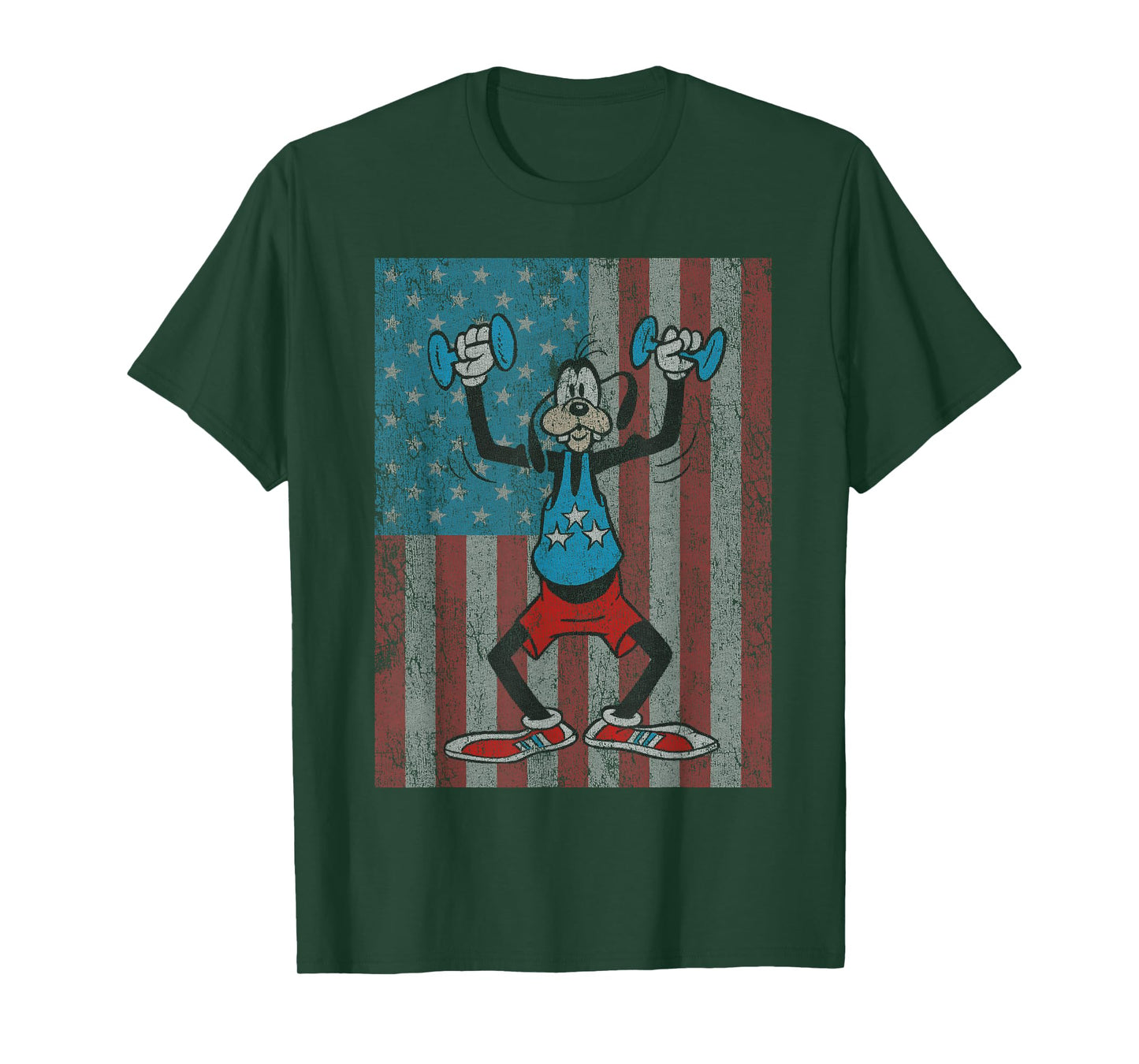Disney - Goofy Pumping Iron Americana T-Shirt