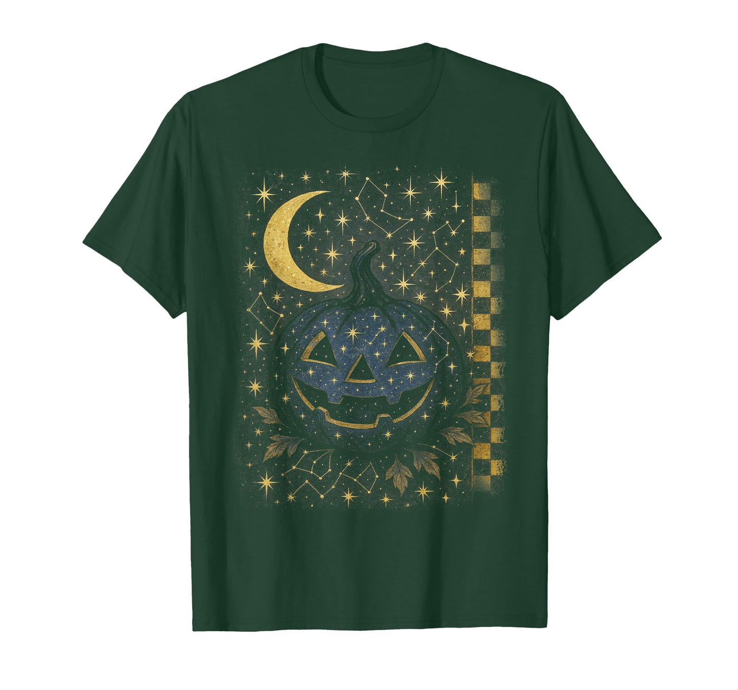 Celestial Pumpkin Halloween Moon Vintage Stars Constellation T-Shirt