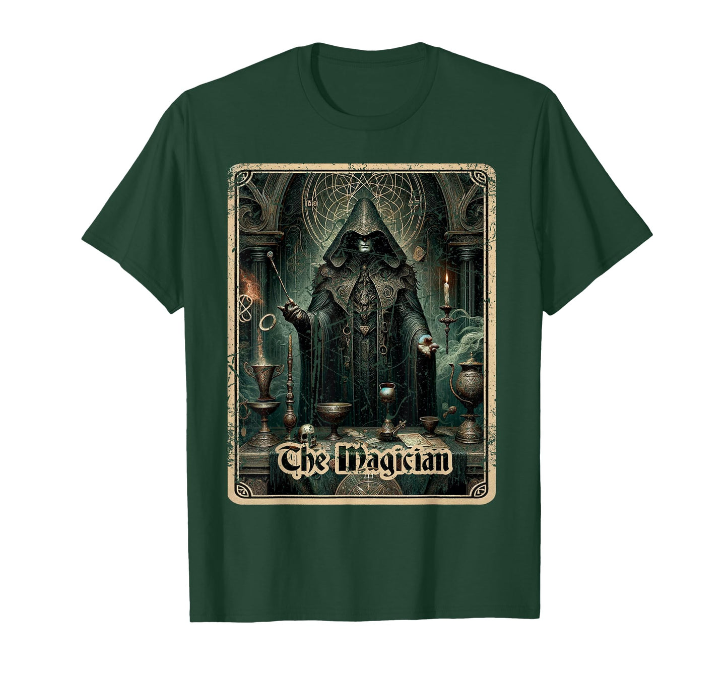 Magician Tarot Card Black Horror T-Shirt