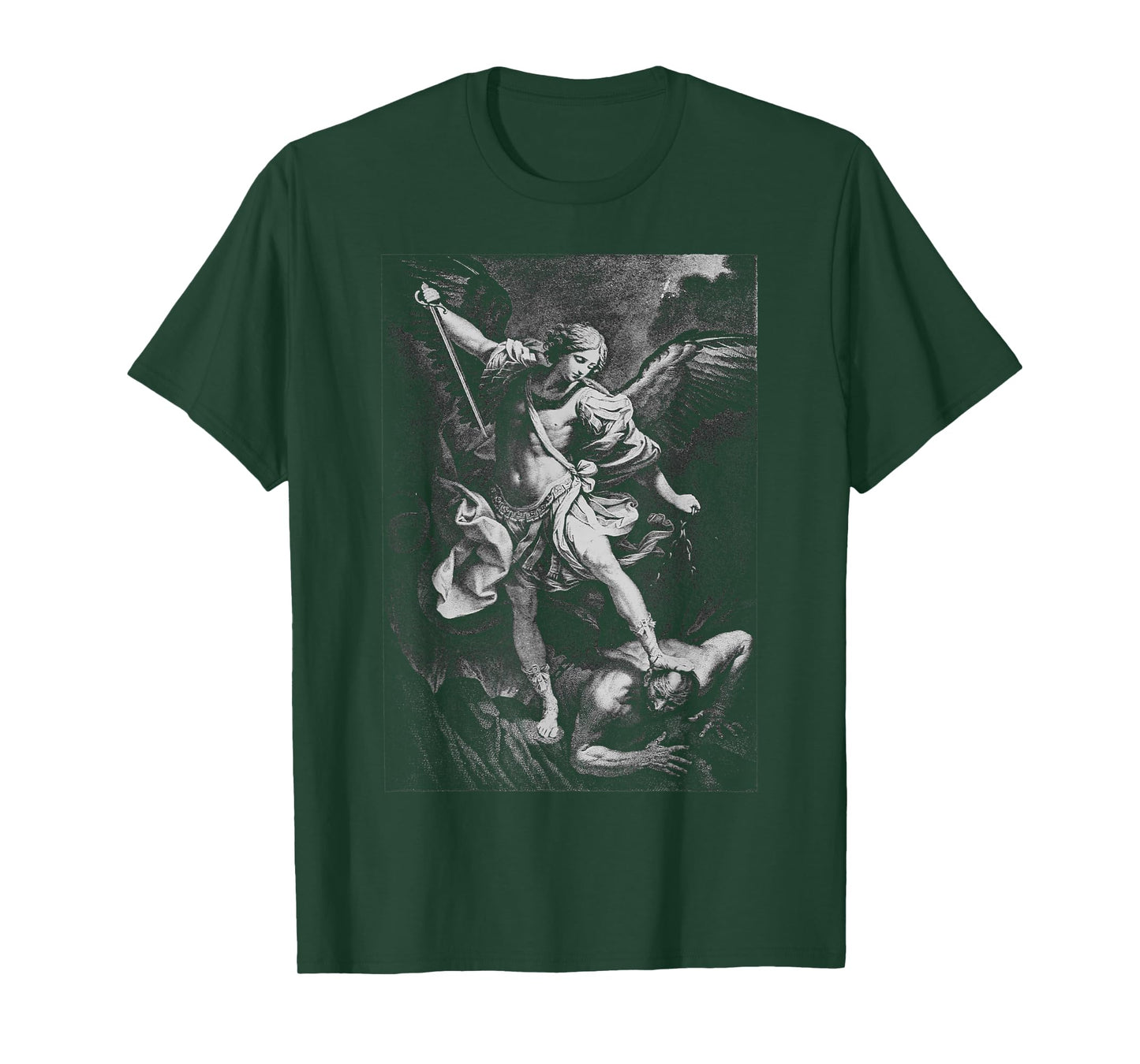 Saint Michael the Archangel Defeating Satan Christian T-Shirt