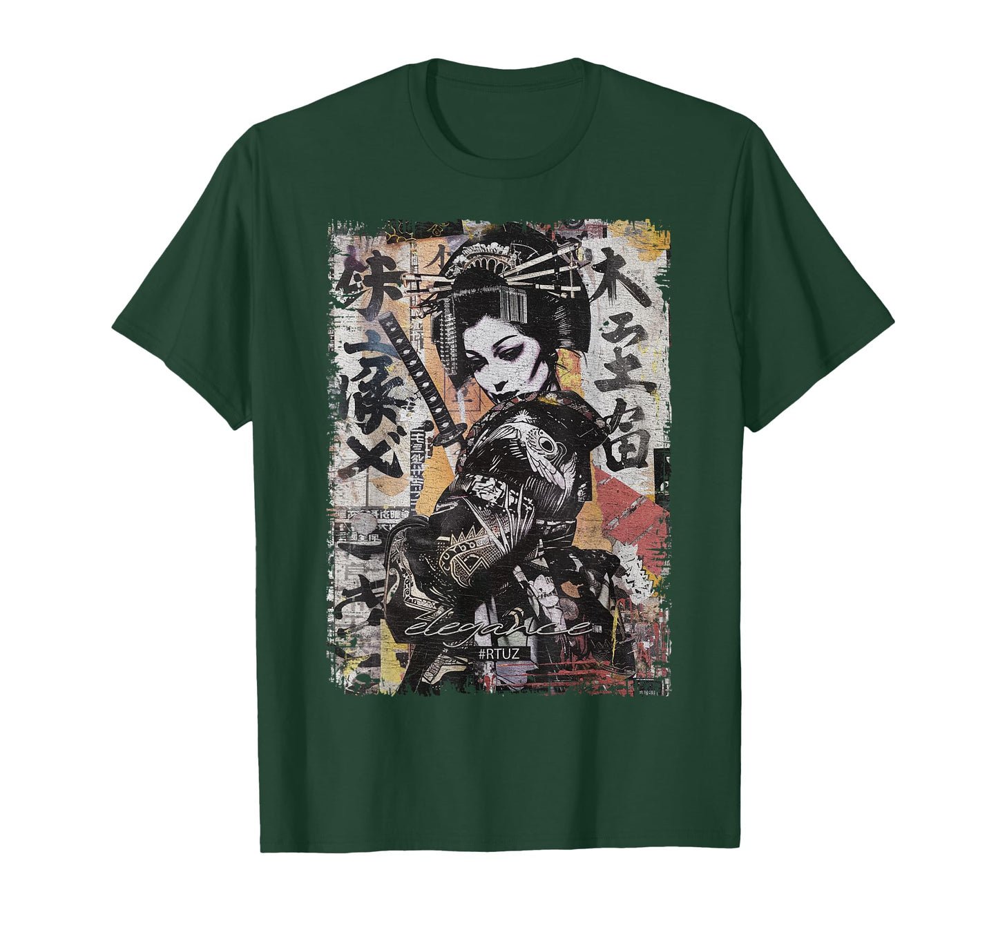 Hip Hop Y2K Vintage Hipster Edgy Urban Streetwear Geisha T-Shirt