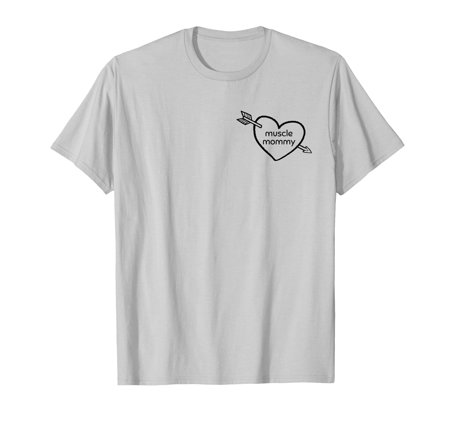 Mens Muscle Mommy Gym Pump Cover Heart Weightlifting T-Shirt