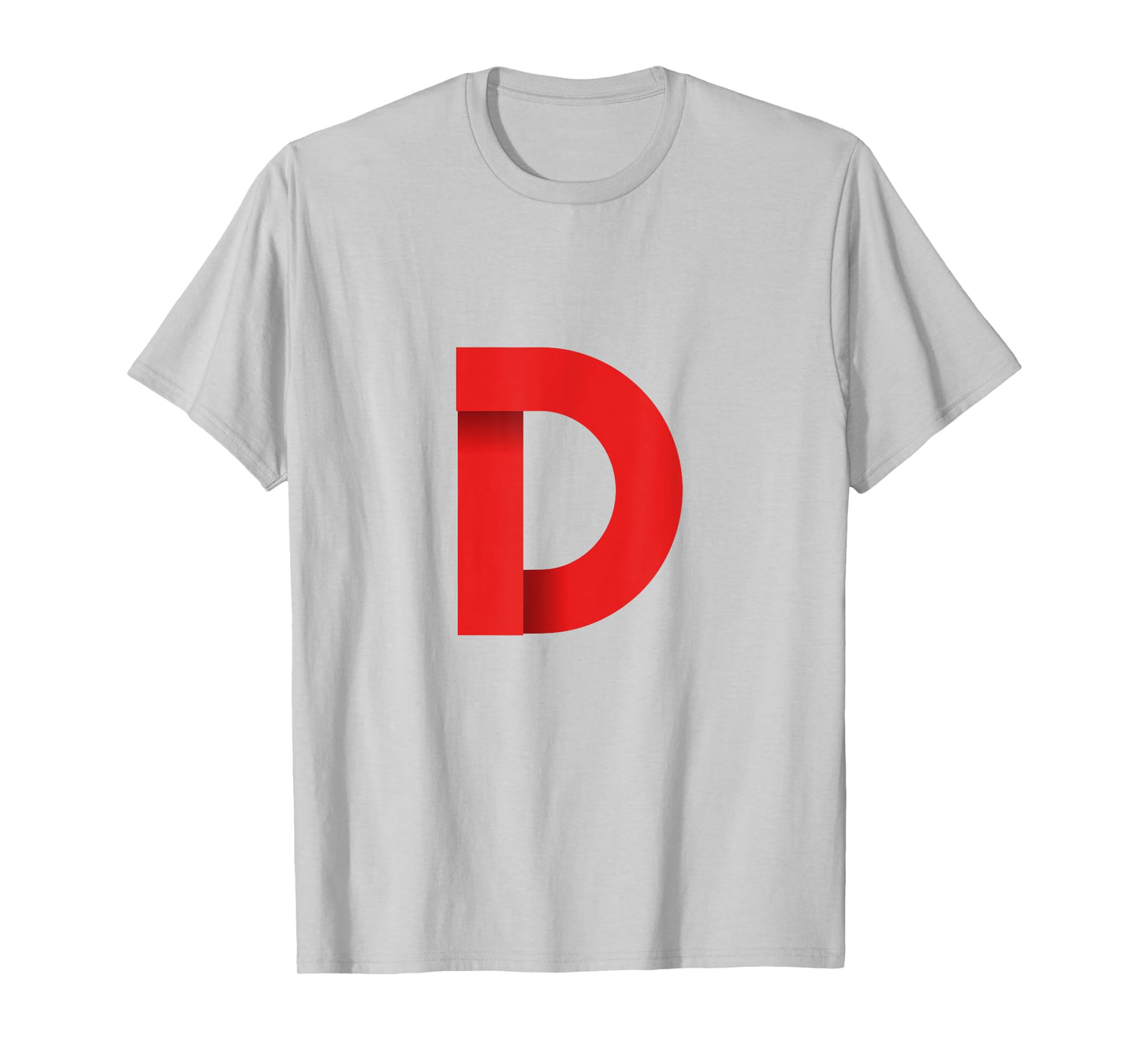 White With Red Letter D T-Shirt